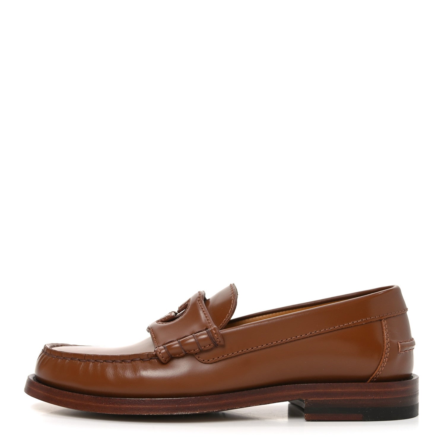Millennial Ribot Cut Out Interlocking G Loafers 35 Cuir