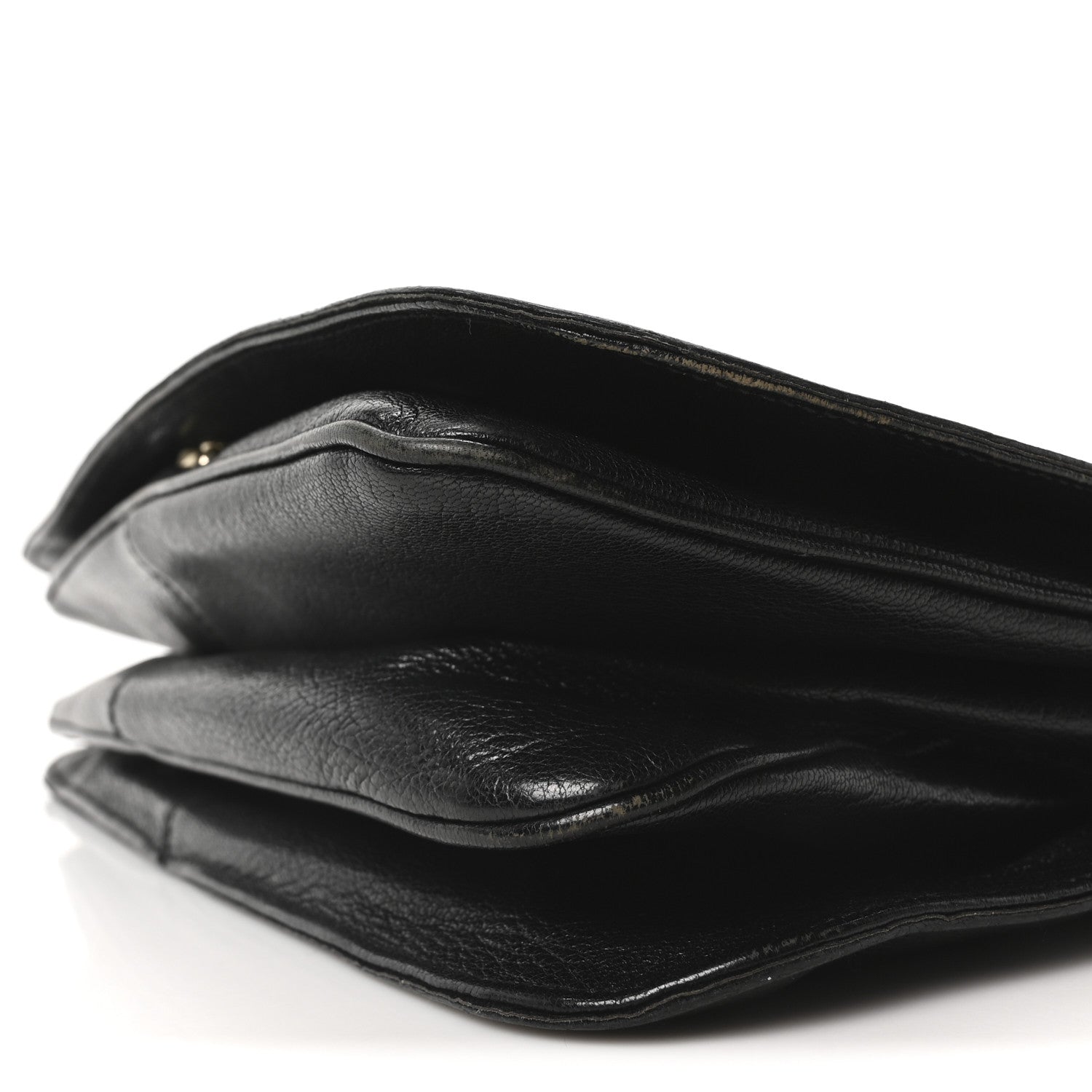 Calfskin Blondie Shoulder Flap Black
