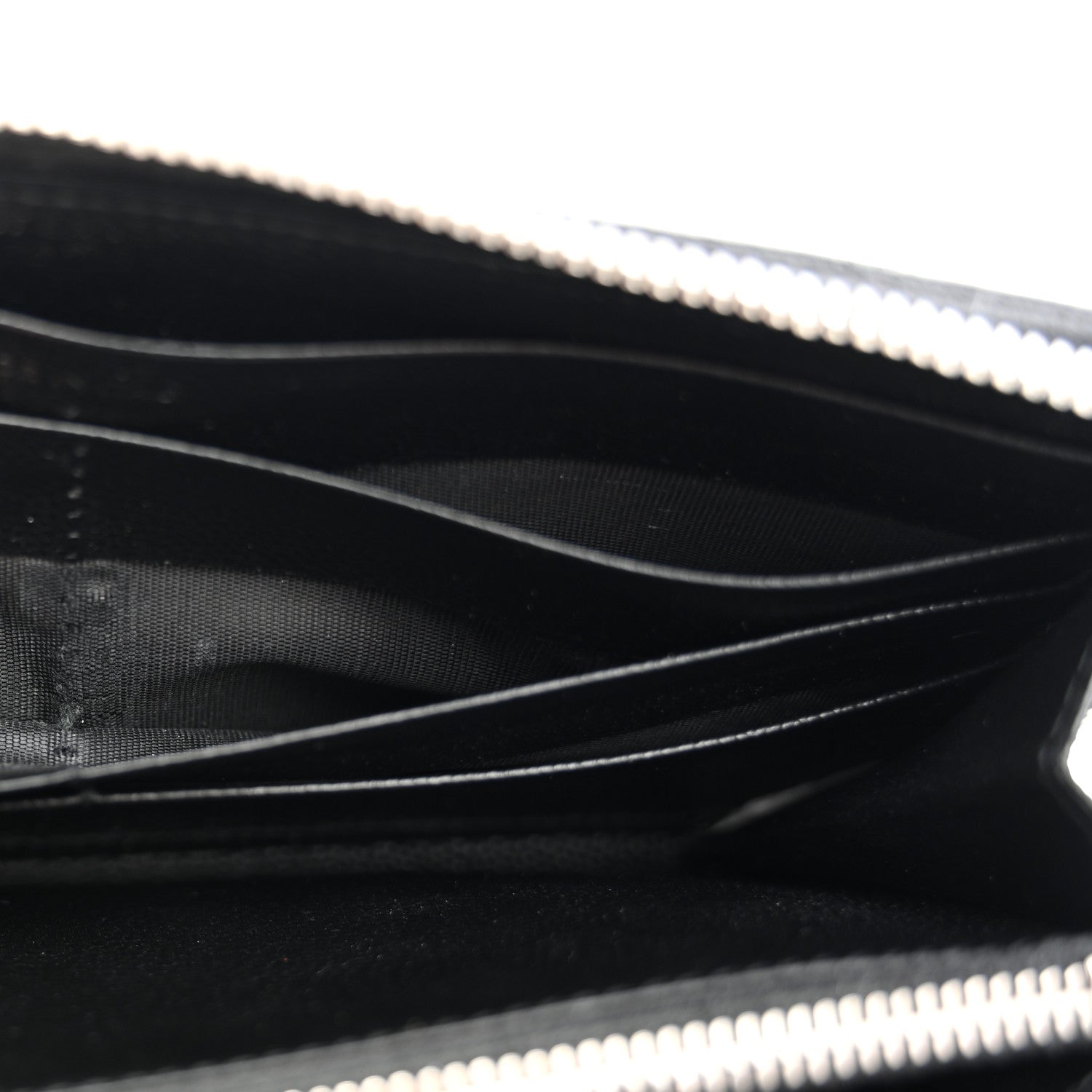 Grain De Poudre Matelasse Chevron Monogram Zip Around Wallet Black