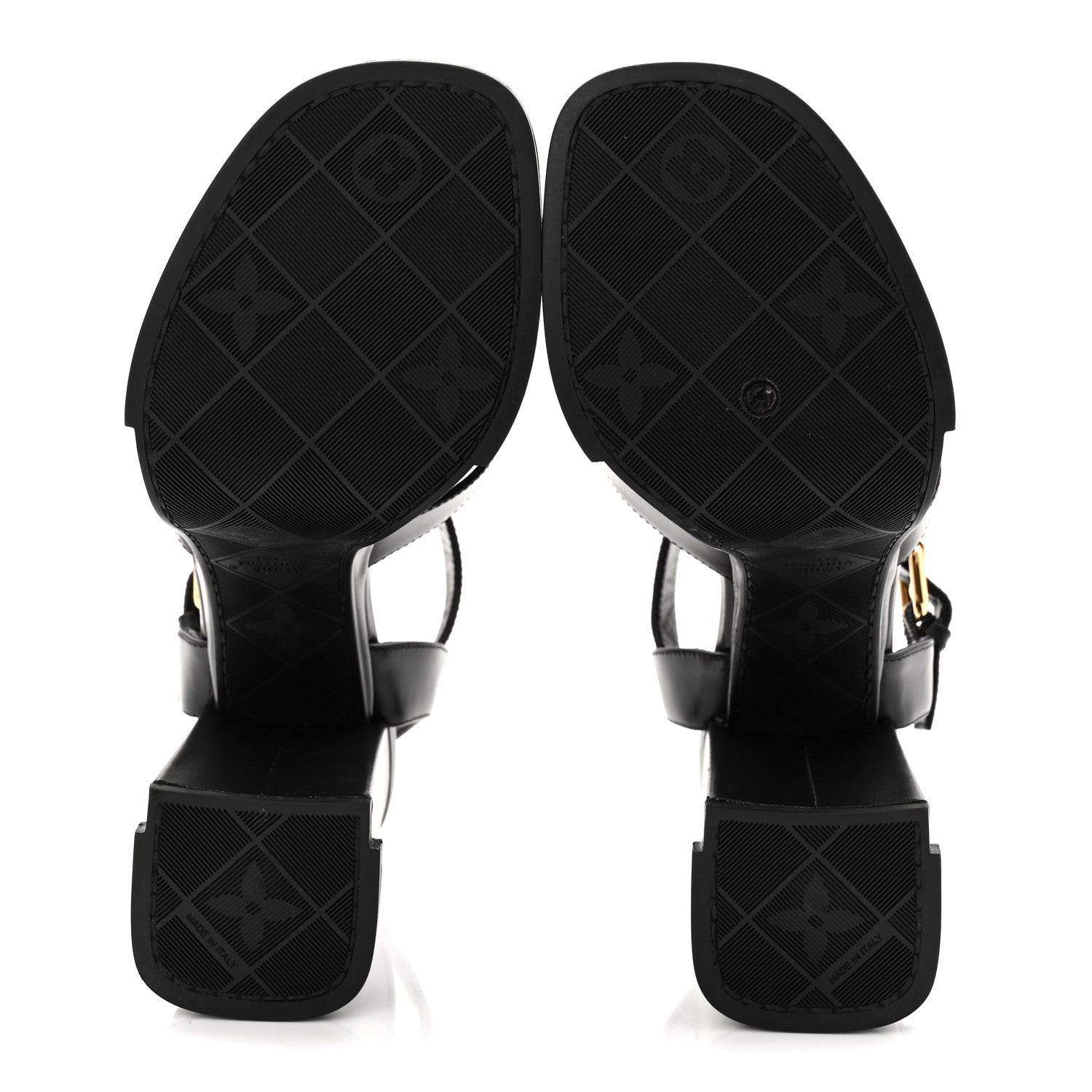 Calfskin Maya Platform Sandals 36.5 Black
