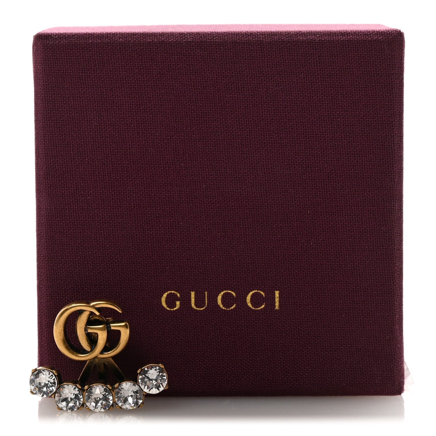 Crystal Single GG Earring Gold