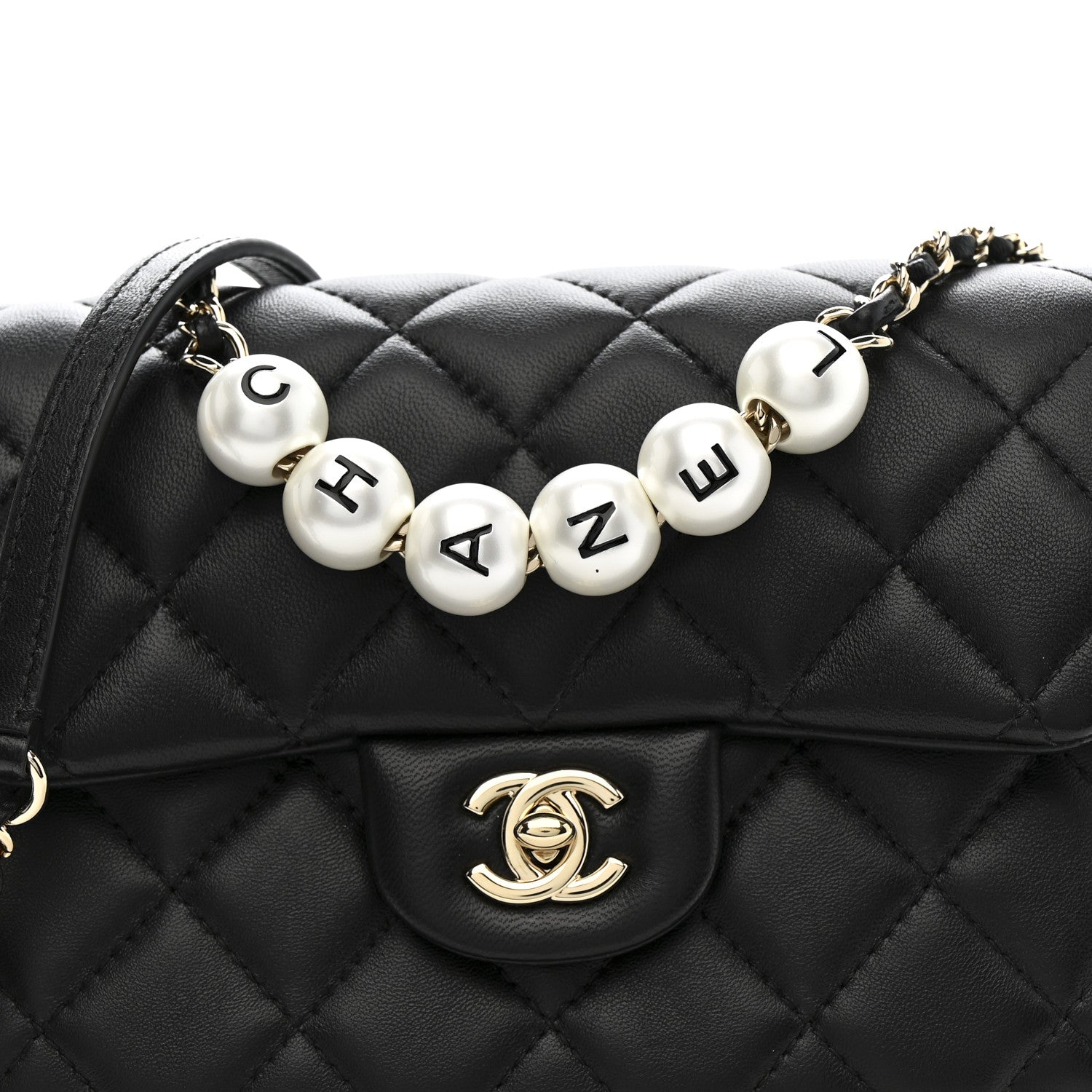 Lambskin Quilted Small My Precious Flap Black