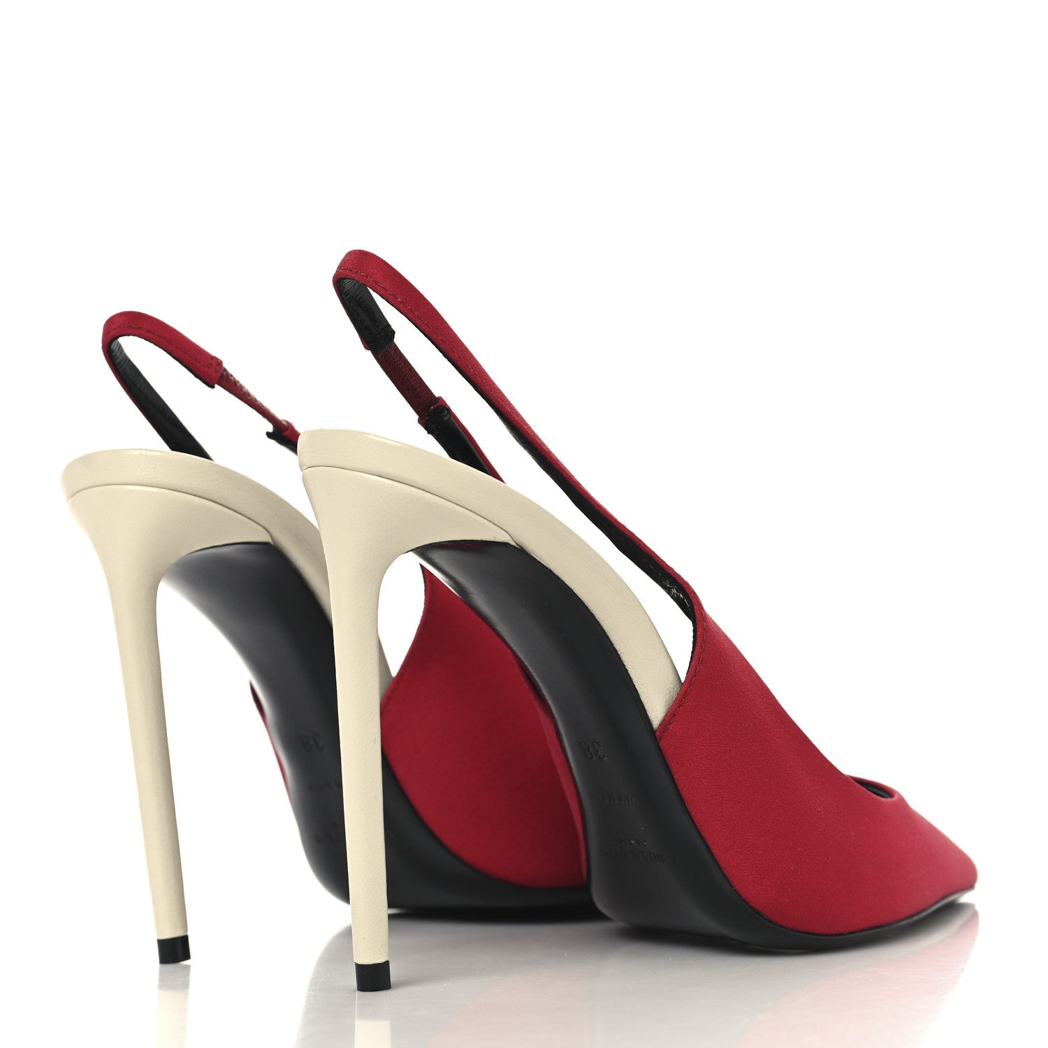 Crepe De Chine Zoe 105 Slingback Pump 38 Deep Red