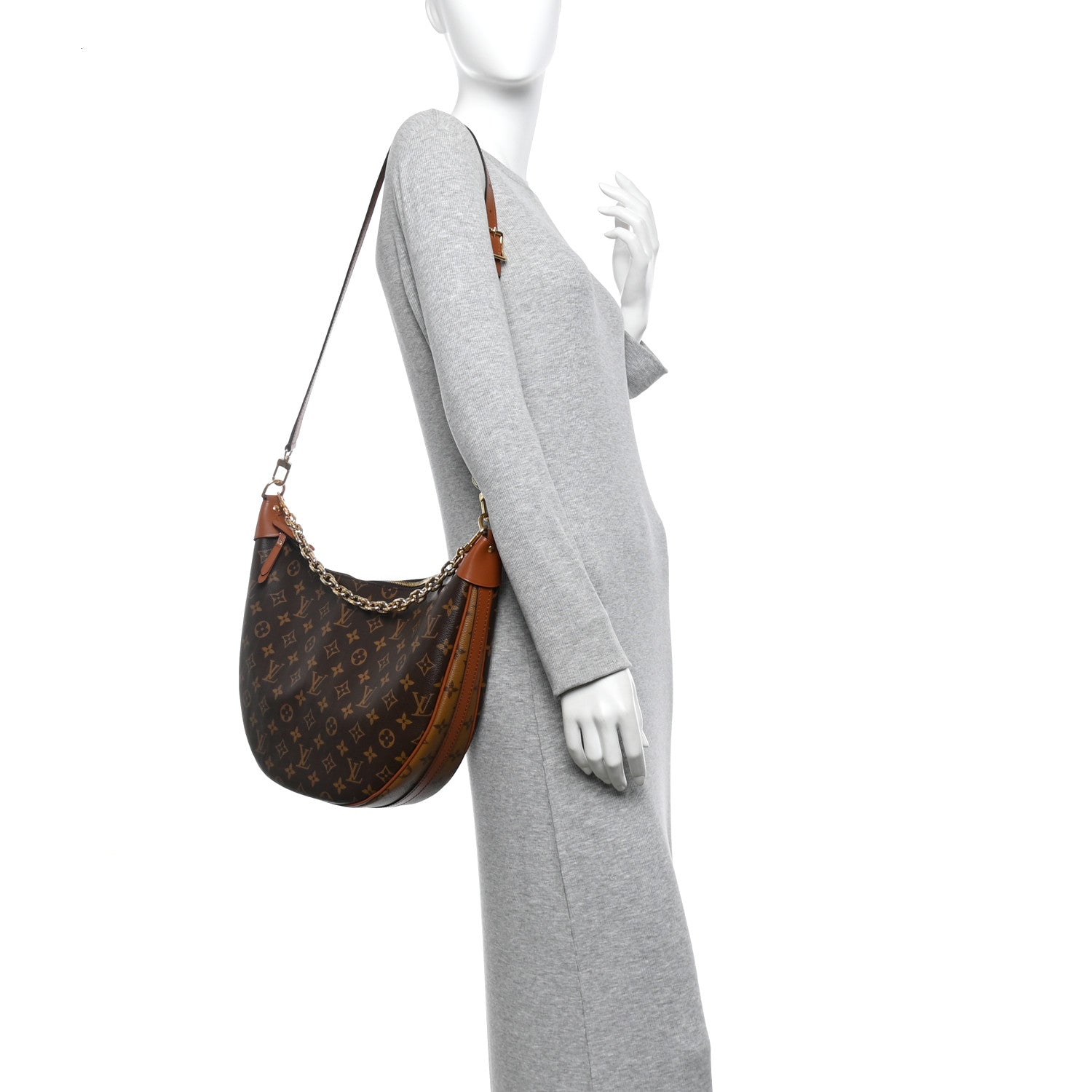 Reverse Monogram Loop Hobo