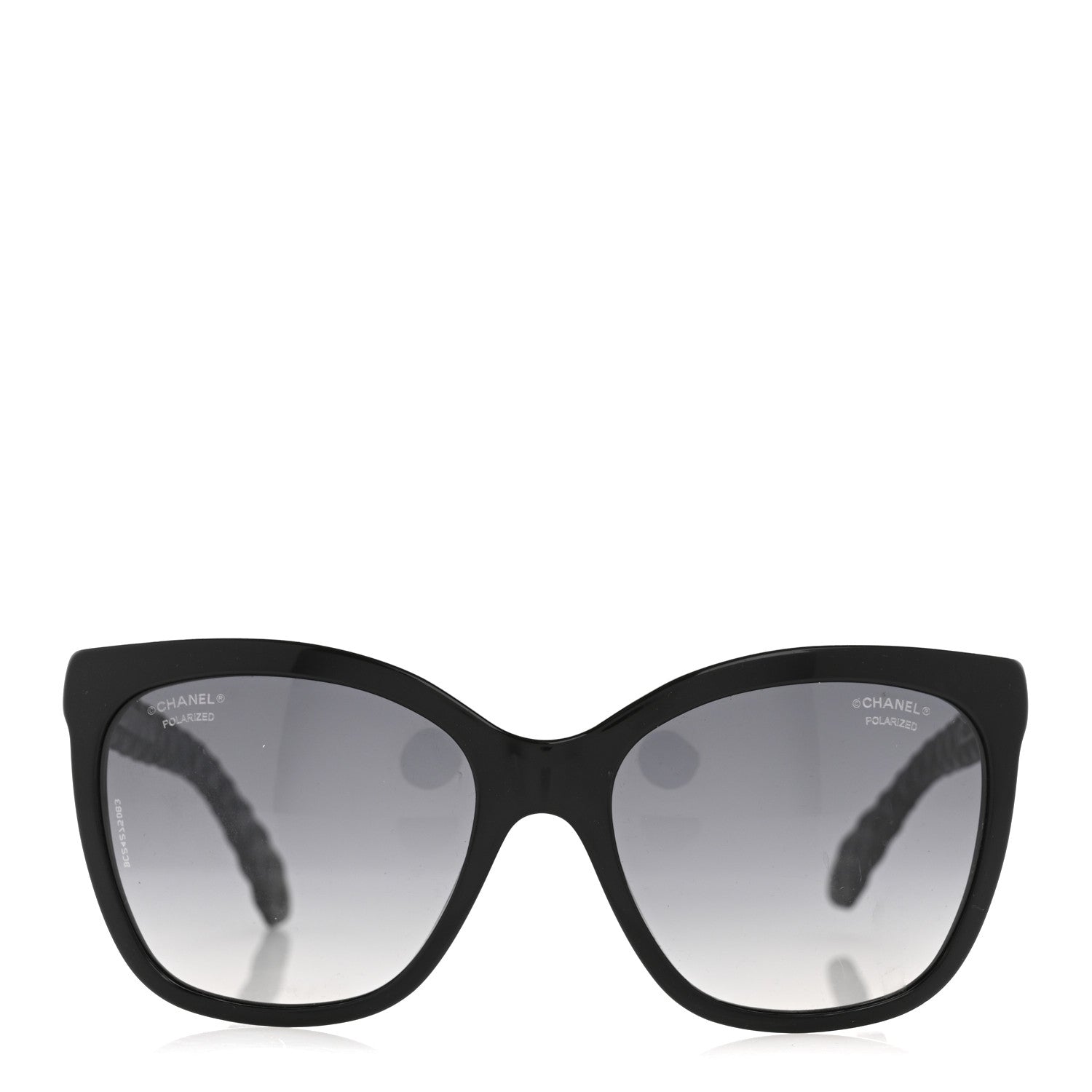 Acetate Quilted Polarized Butterfly CC Sunglasses 5288-Q Black