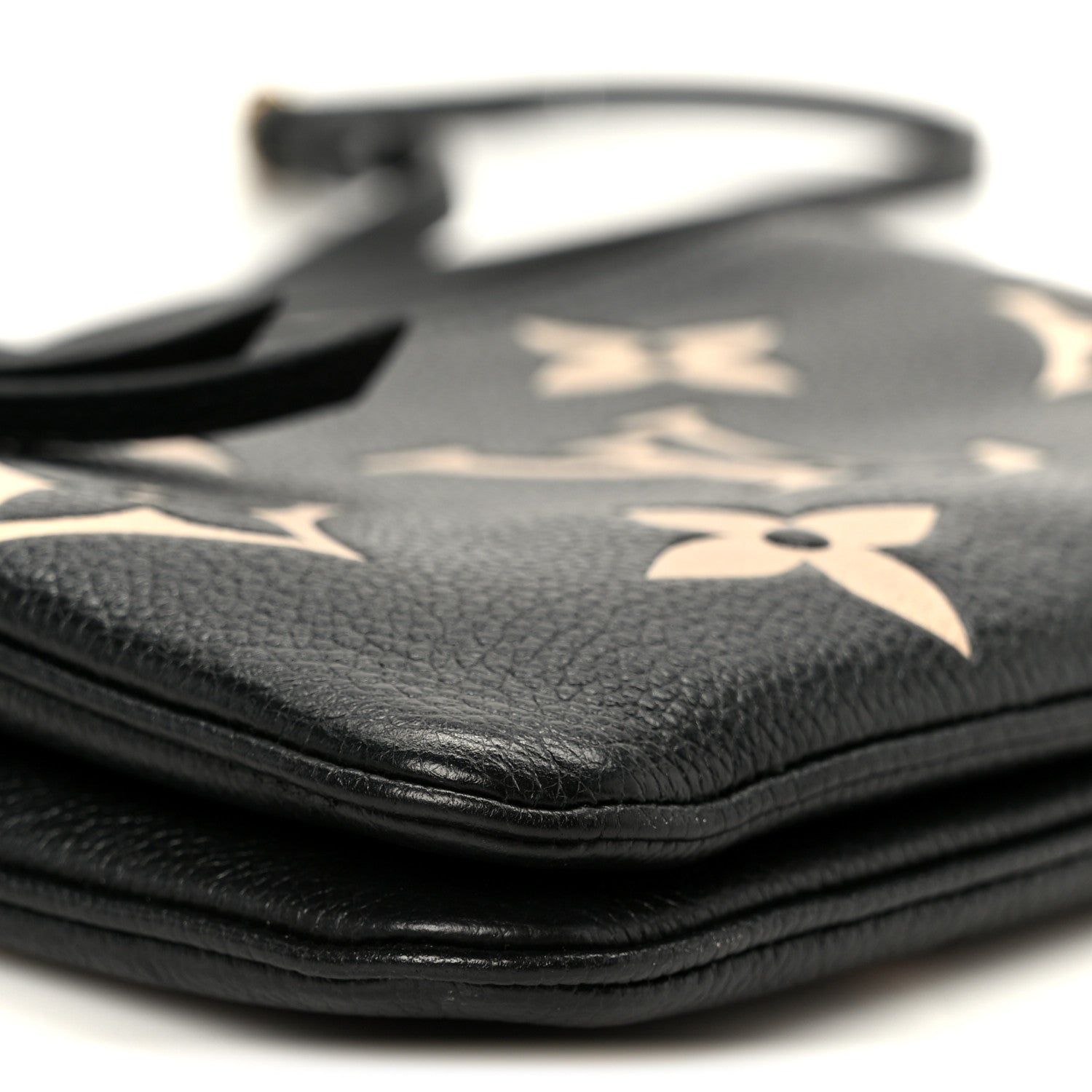 Empreinte Monogram Giant Double Zip Pochette Black Cream