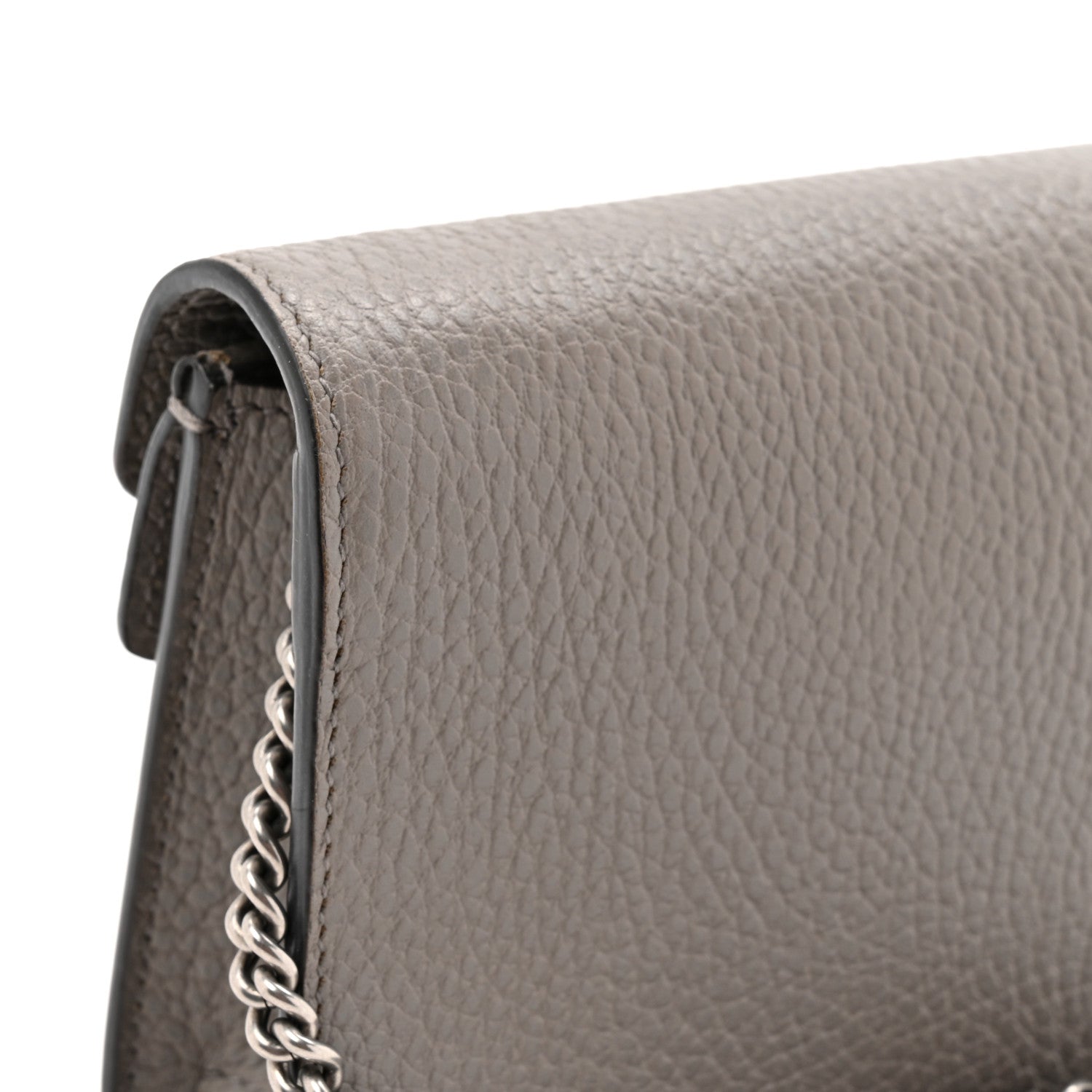 Dollar Calfskin Crystal Super Mini Dionysus Shoulder Bag Dusty Grey Black Diamond