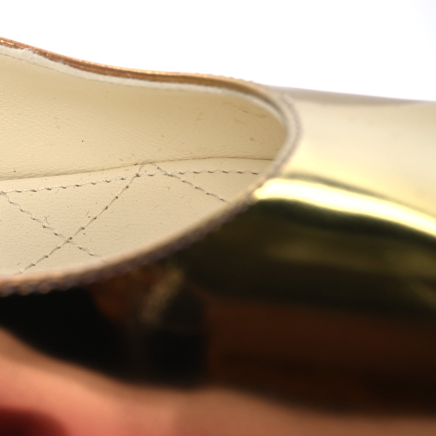 Laminated Calfskin Grosgrain Cap Toe CC Flats 36.5 Pink Orange Yellow Black