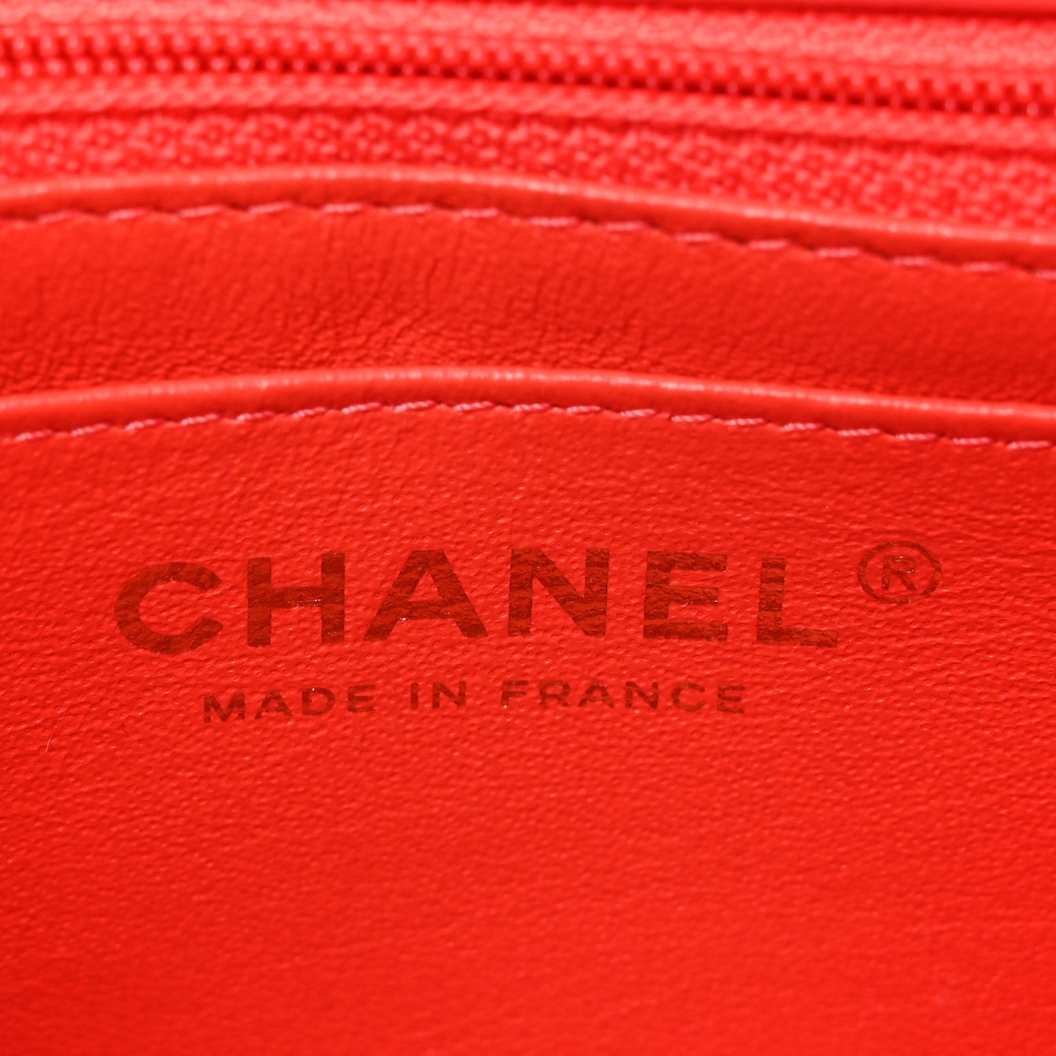 Lambskin Quilted Mini Rectangular Flap Red