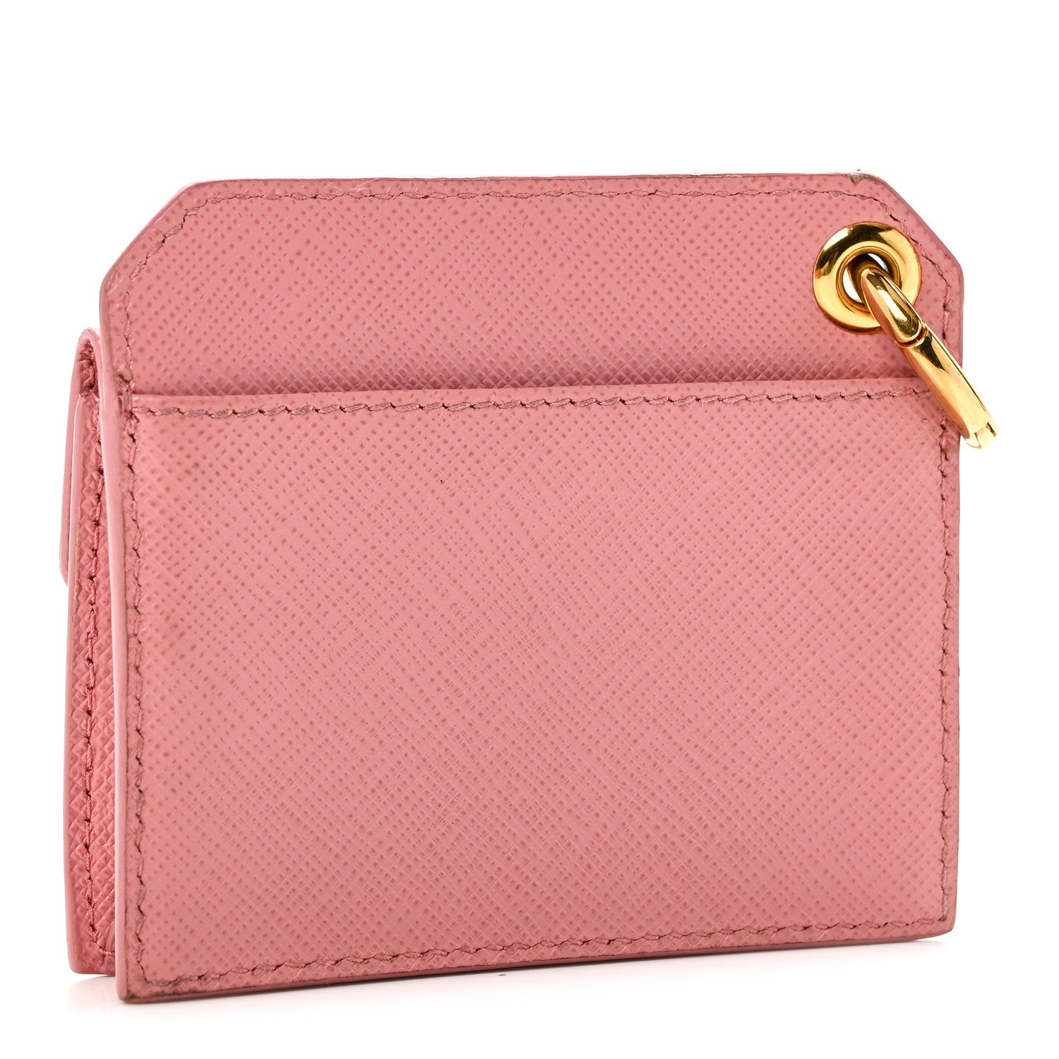 Saffiano Key Ring Card Holder Wallet Petalo