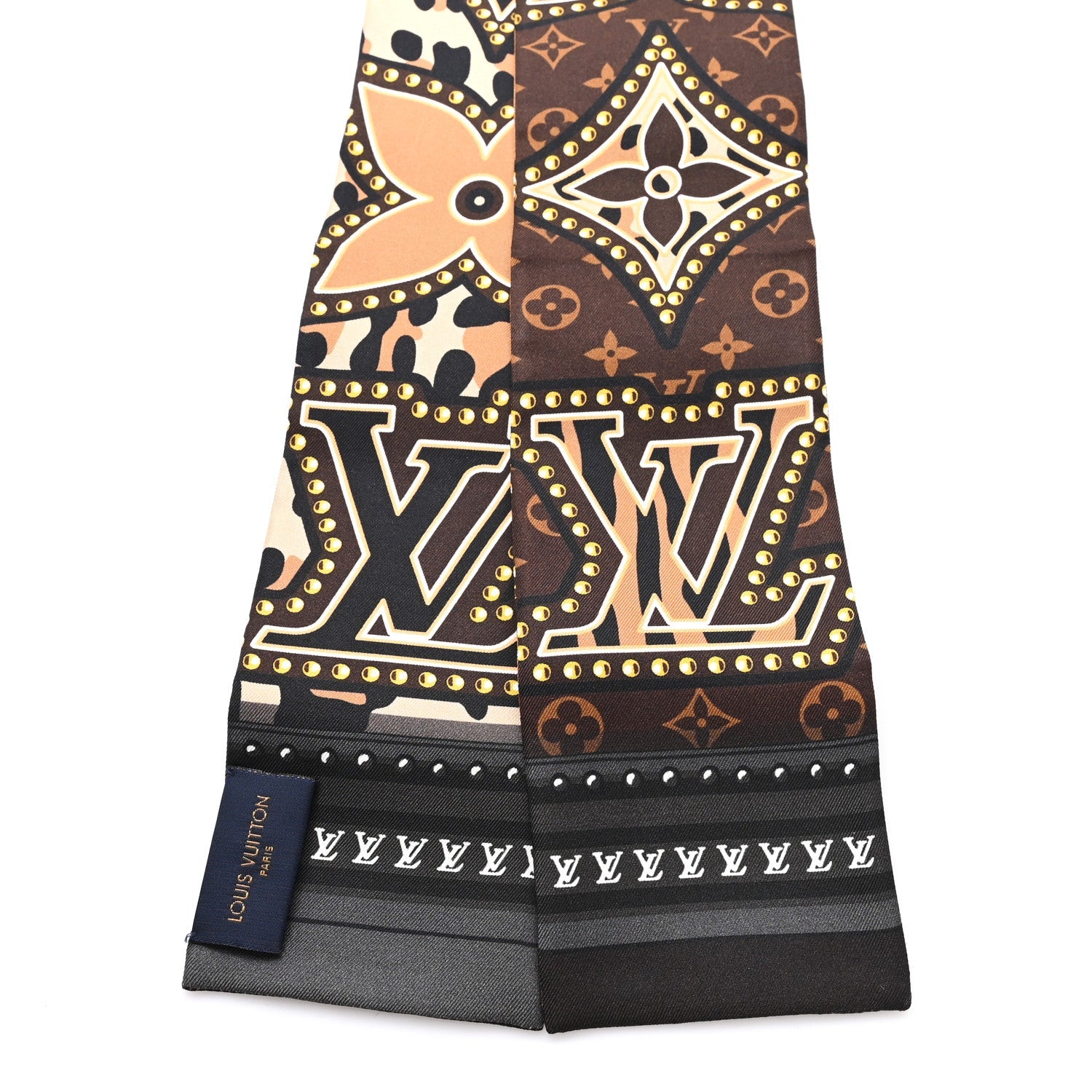 Silk Monogram LV World Bandeau Brown