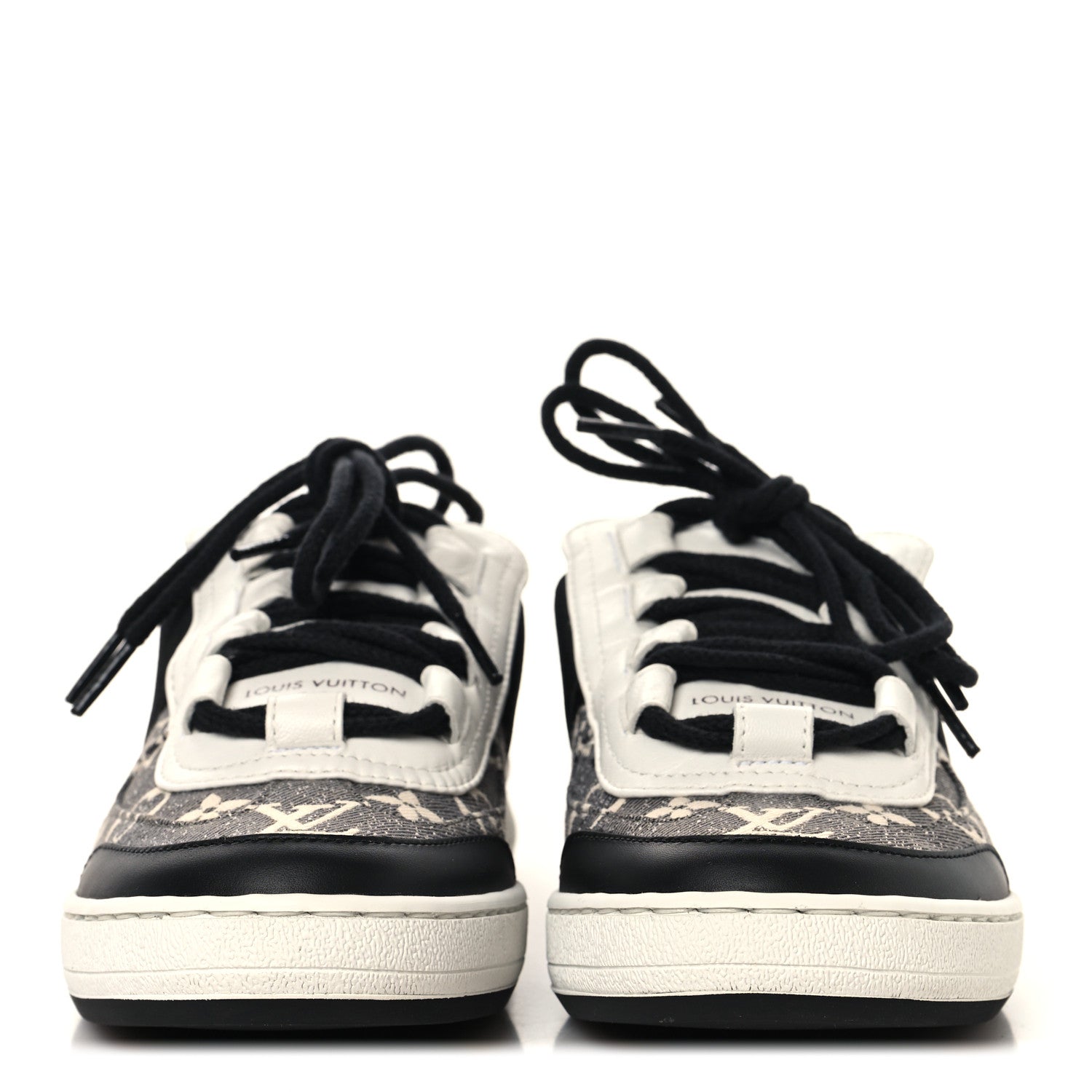 Denim Monogram Lous Sneakers 37 Gray