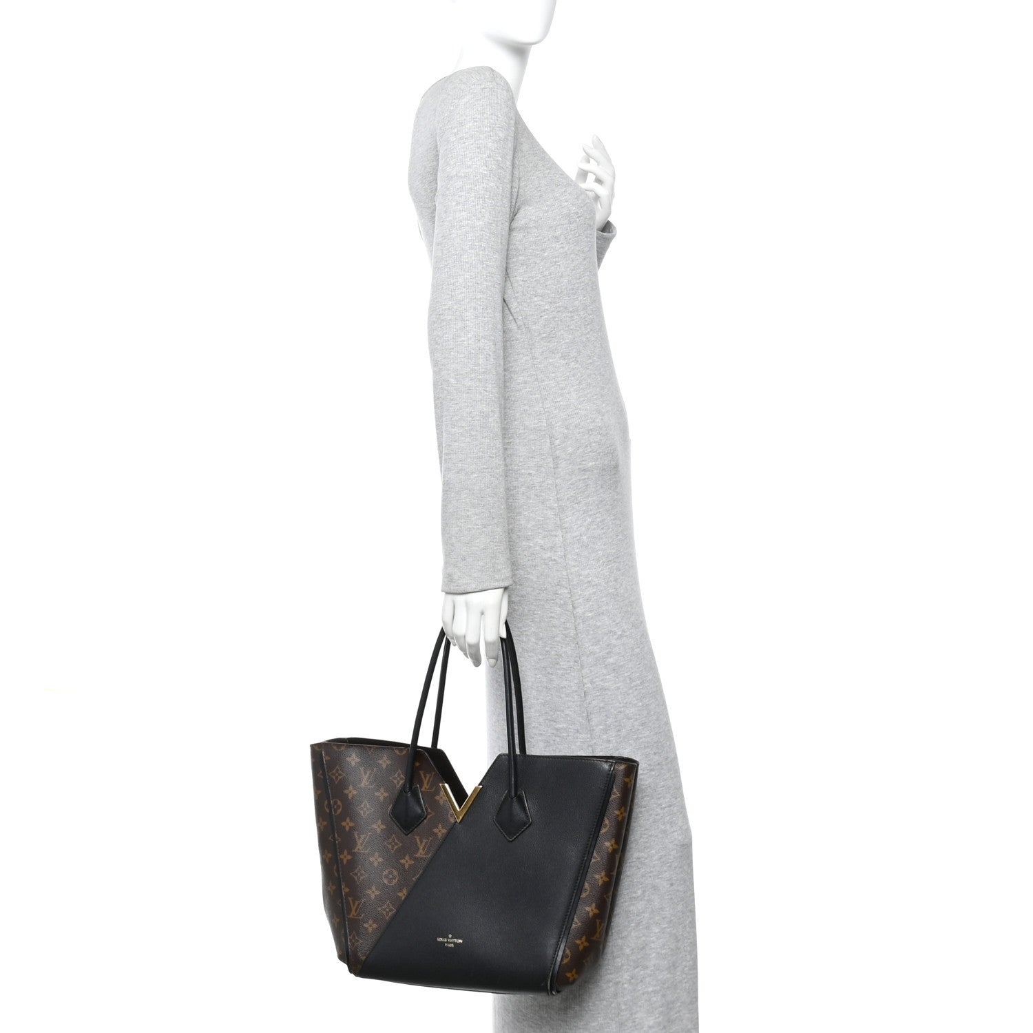 Calfskin Monogram Kimono Tote Black