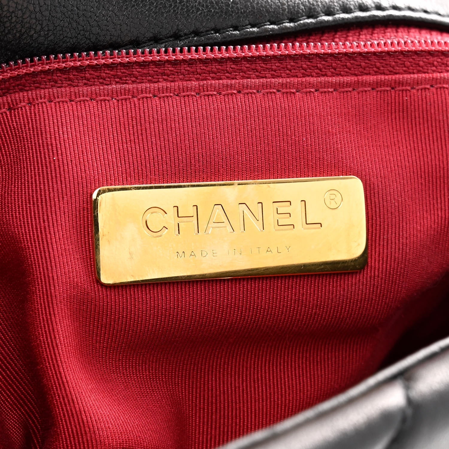 Lambskin Quilted Medium Chanel 19 Flap Black