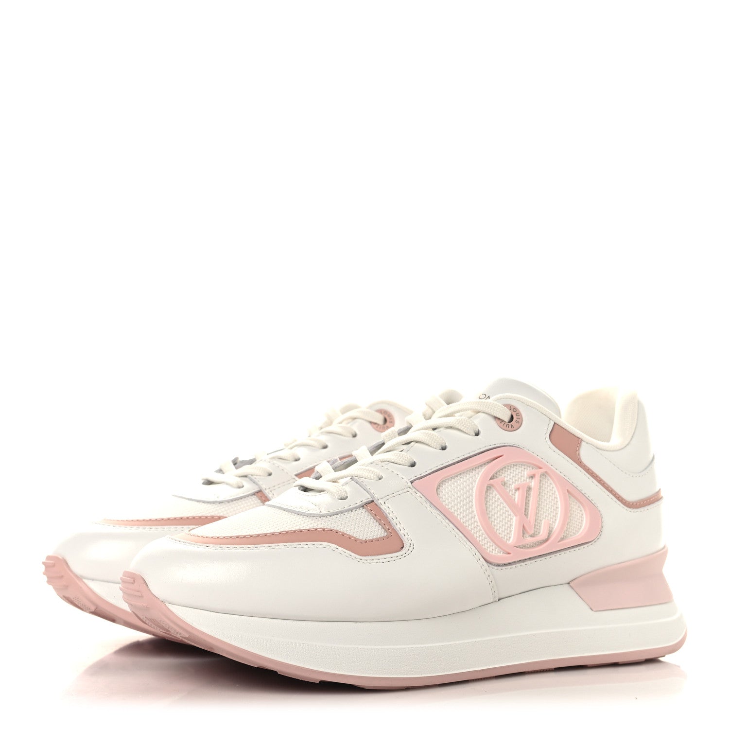 Calfskin Neo Run Away Sneakers 39 White Pink