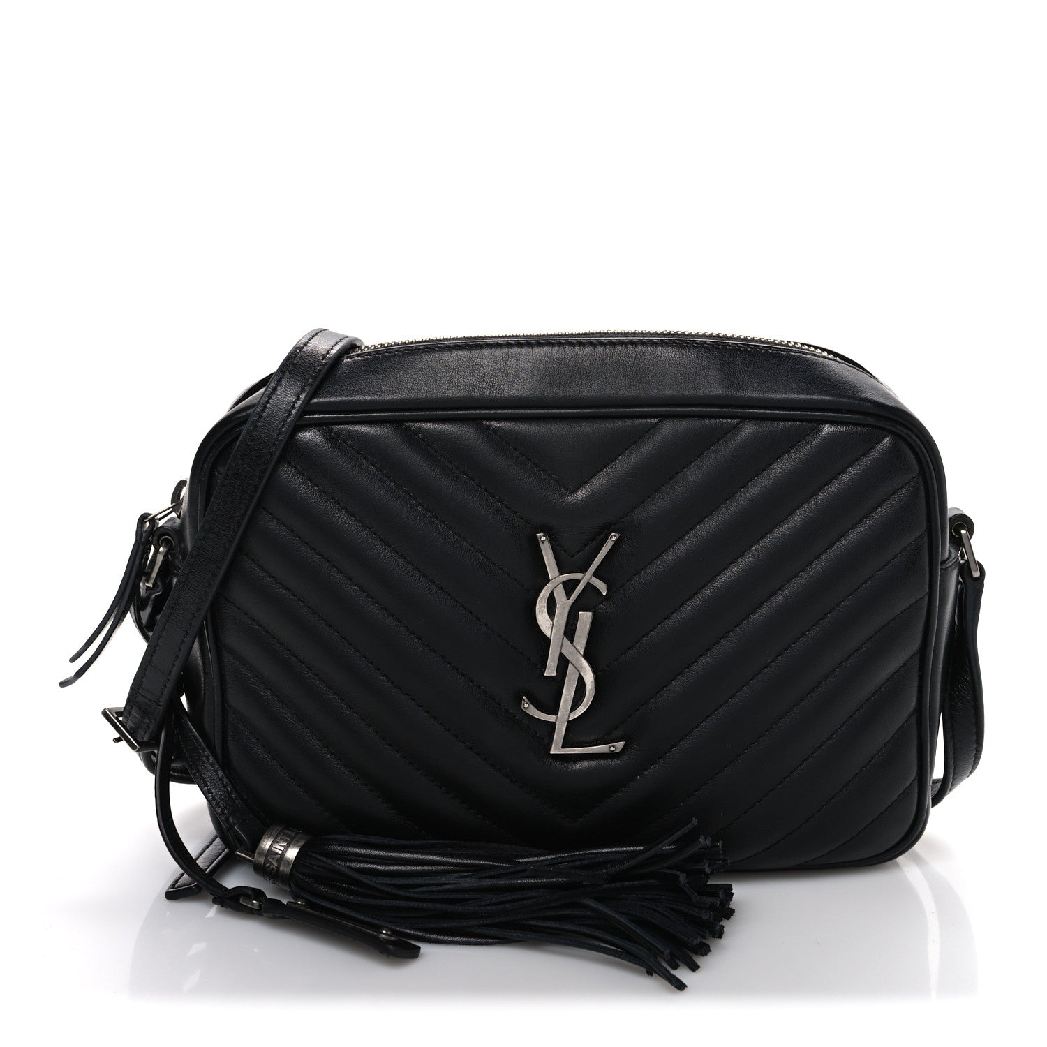 Calfskin Matelasse Monogram Lou Camera Bag Black