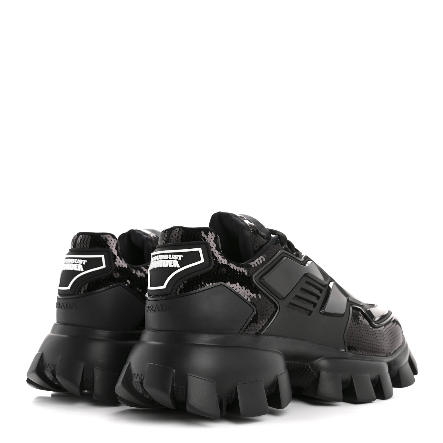 Sequin Cotton Rubber Mens Cloudbust Thunder Sneakers 9 Black