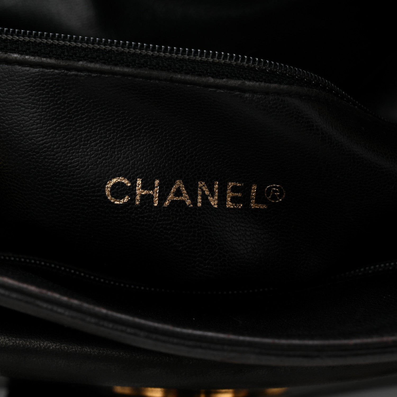 Lambskin CC Flap Shopping Tote Black