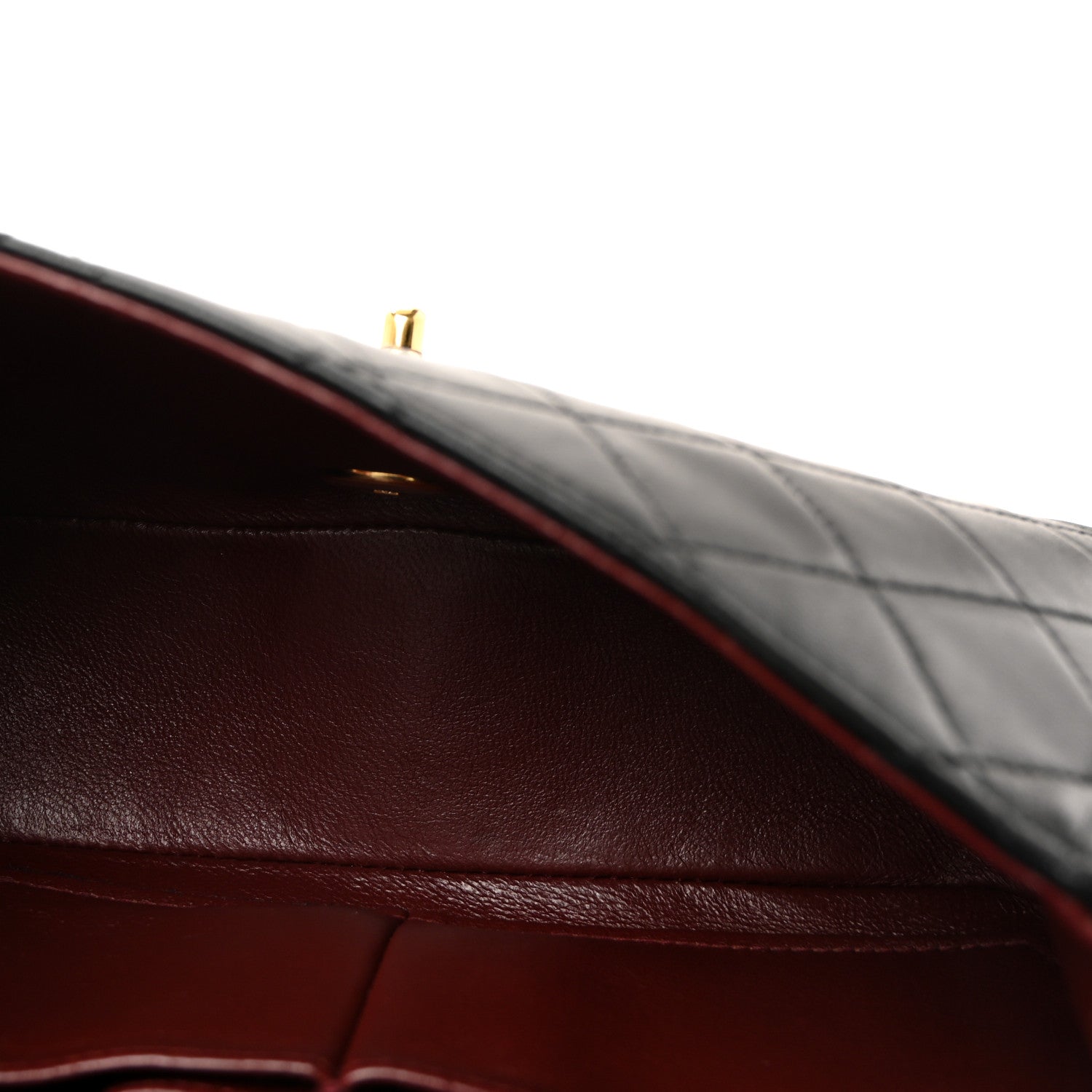 Lambskin Quilted Small Single Flap Black