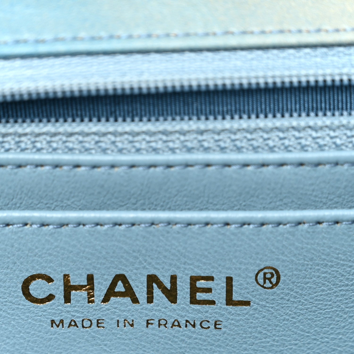 Lambskin Degrade Quilted Maxi Single Flap Light Blue