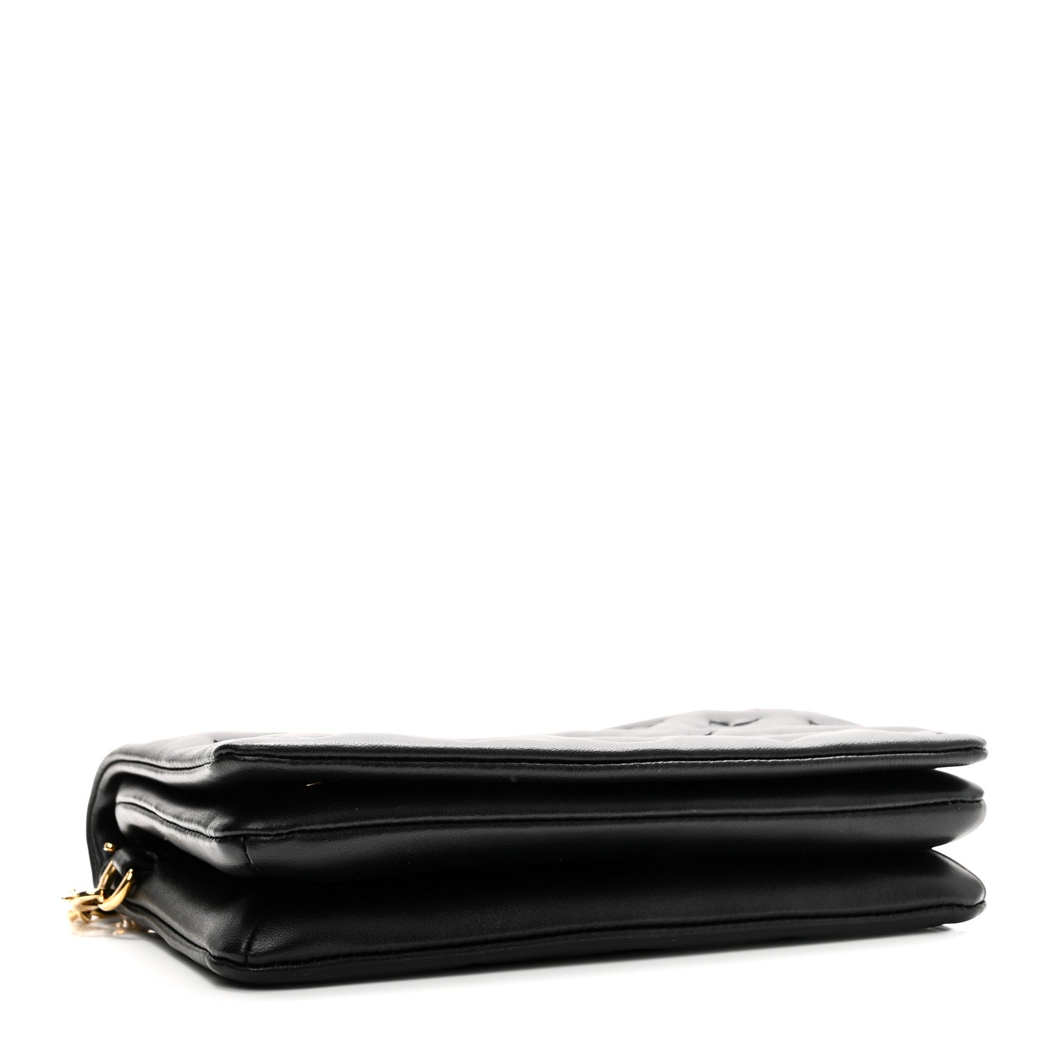 Lambskin Embossed Monogram Pochette Coussin Black
