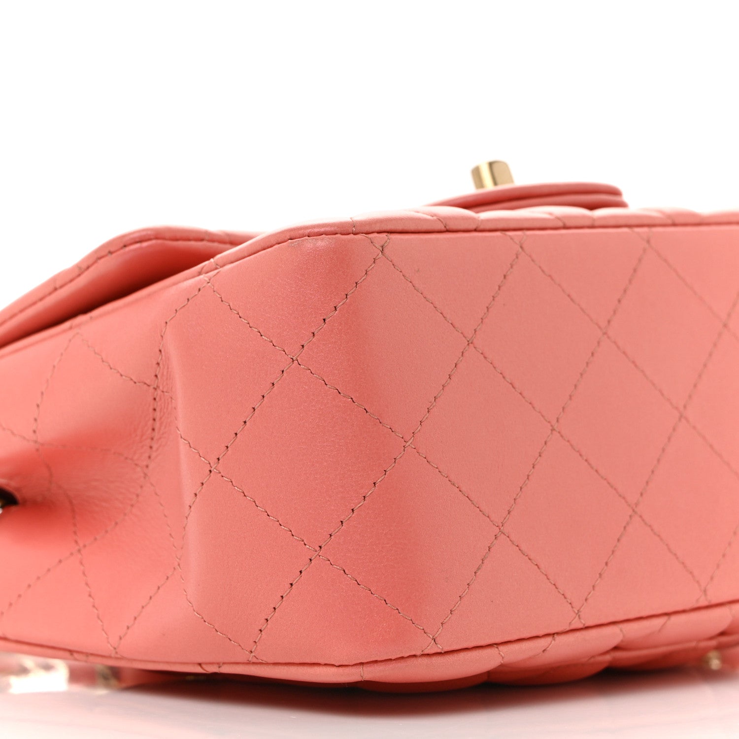 Lambskin Quilted Mini Square Flap Pink