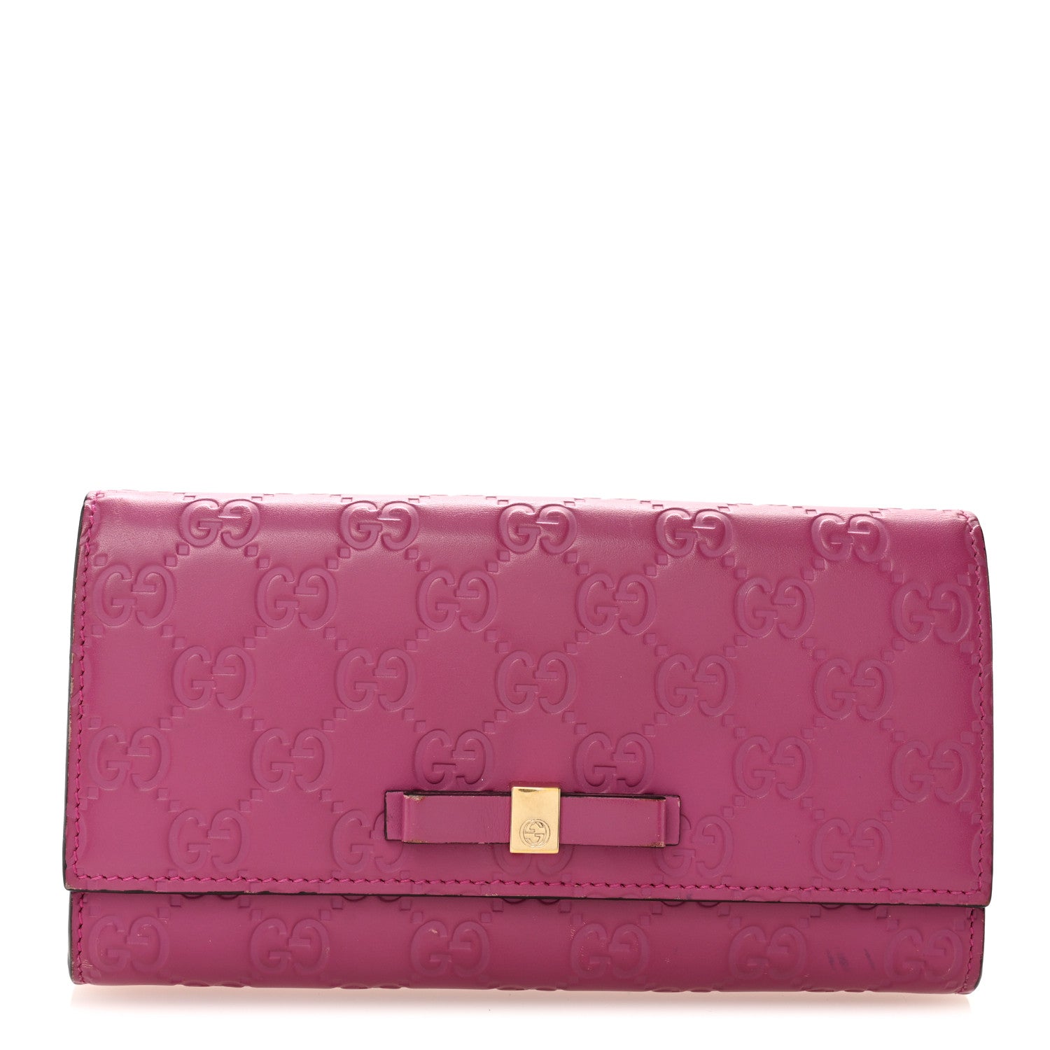 Guccissima Signature Bowy Continental Wallet Peonia Flower