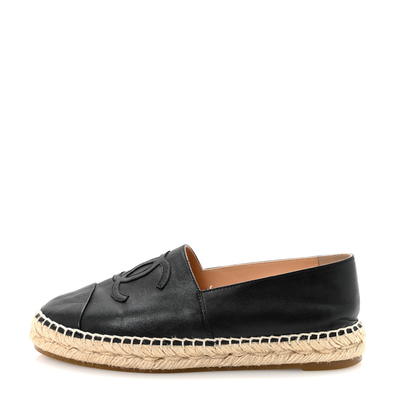 Lambskin CC Espadrilles 38 Black