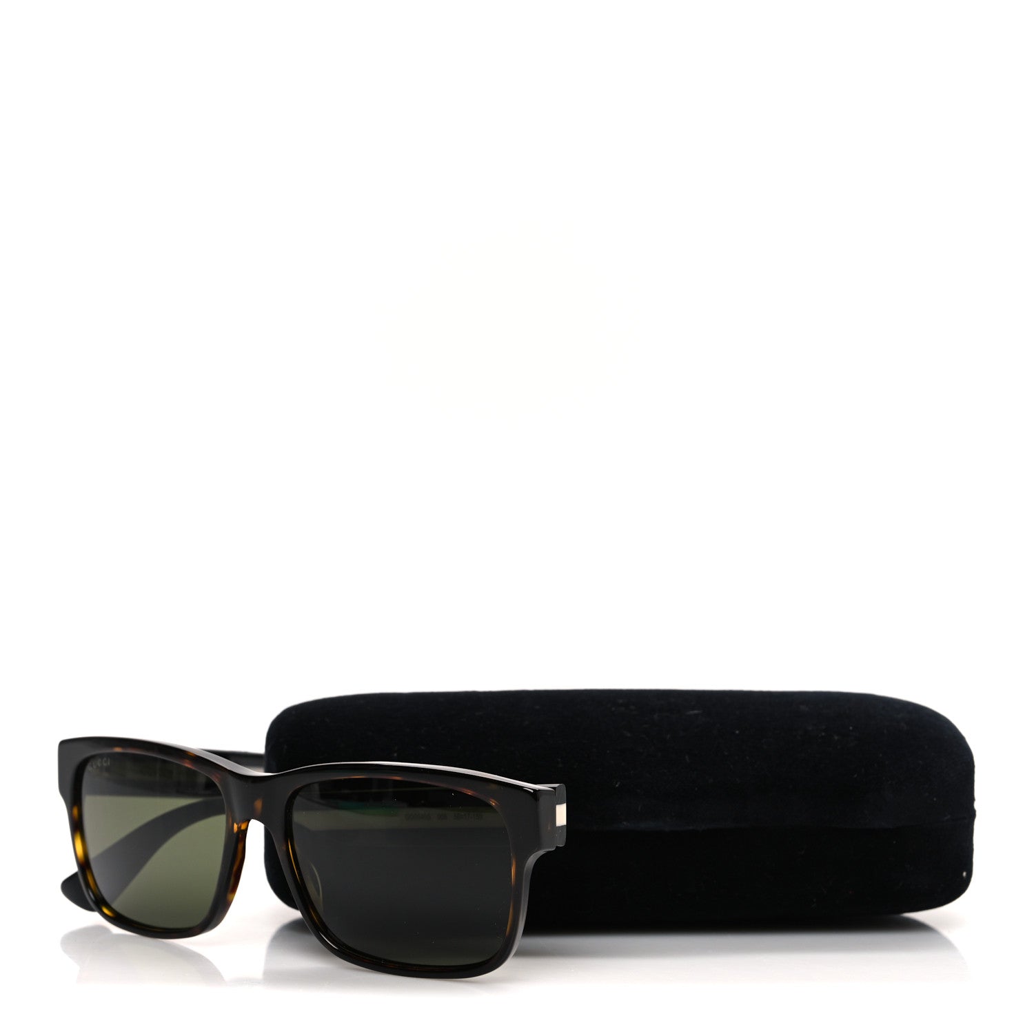 Acetate Square Frame Web Sunglasses GG0340S Havana