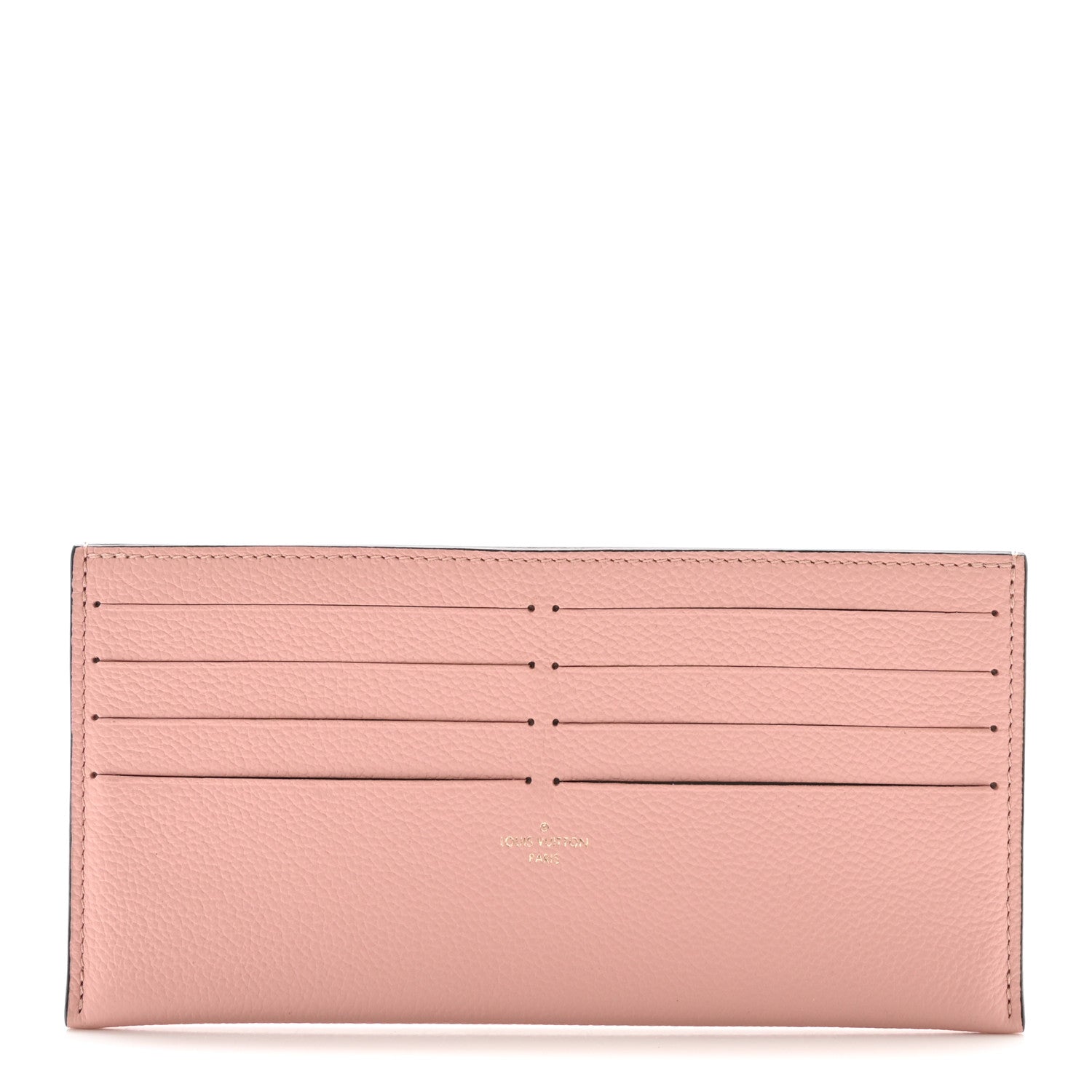 Calfskin Felicie Card Holder Insert Rose Poudre
