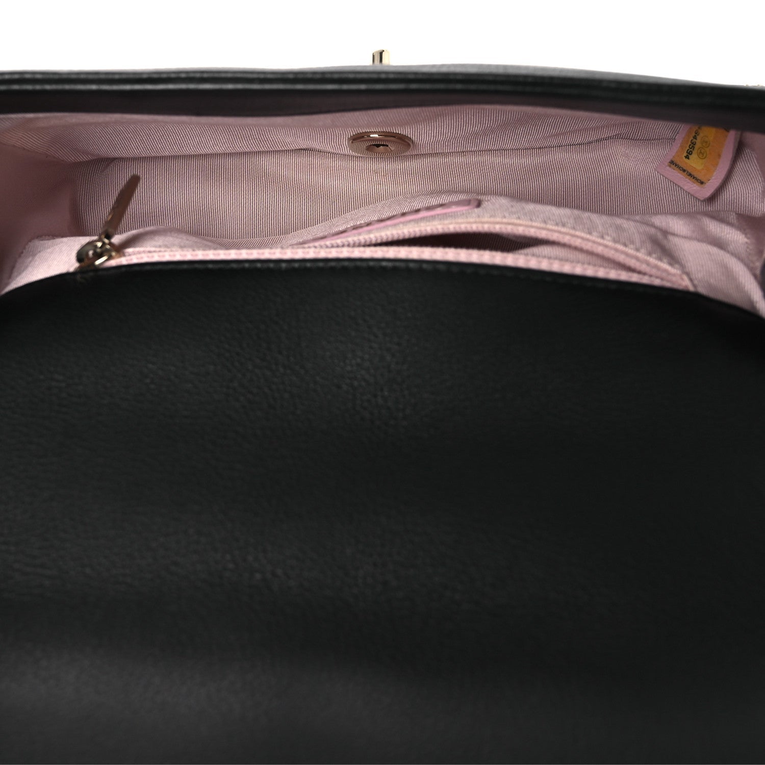 Caviar Quilted Small Studded Flap Black