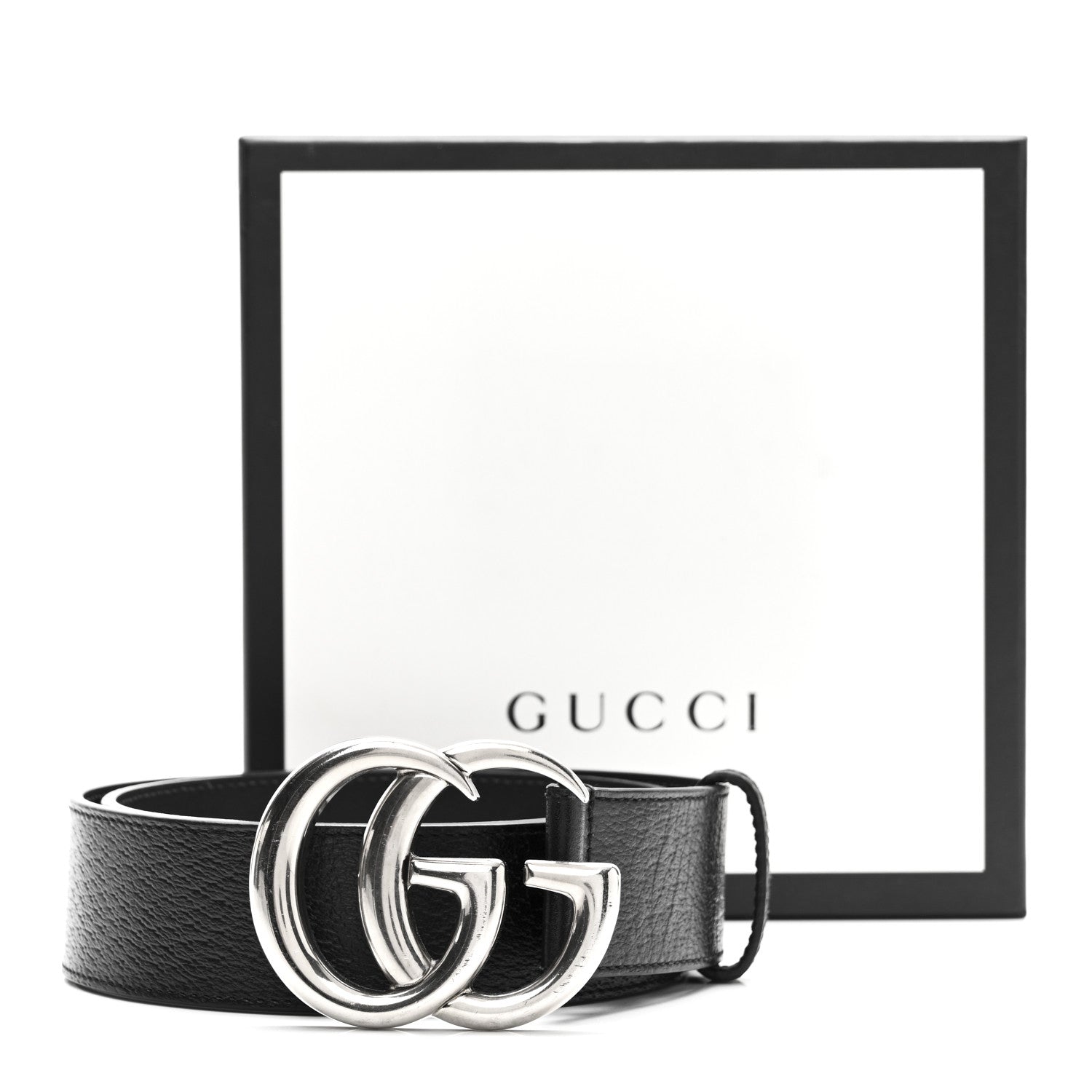 Textured Calfskin Double G 40mm Belt 80 32 Black