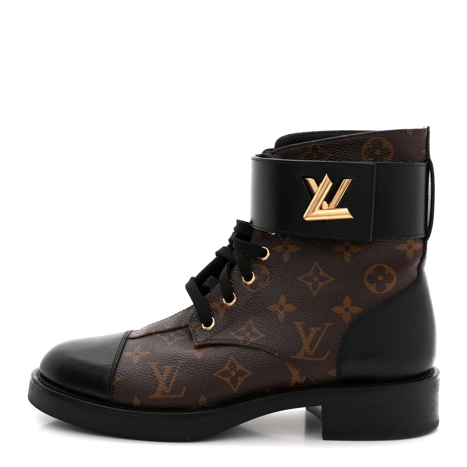 Calfskin Monogram Wonderland Flat Ranger Boots 39 Black