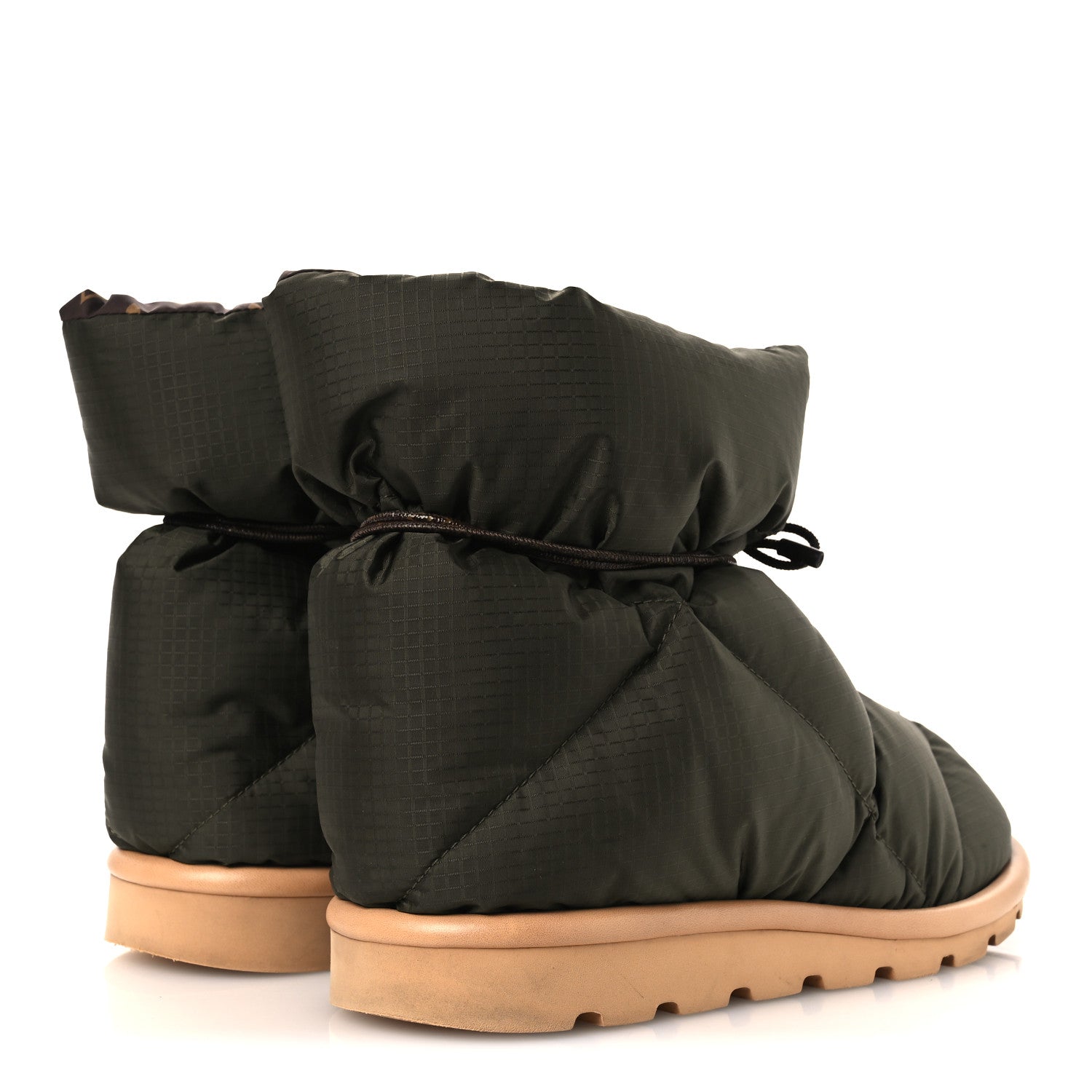 Nylon Monogram Pillow Comfort Ankle Boot 40 Khaki
