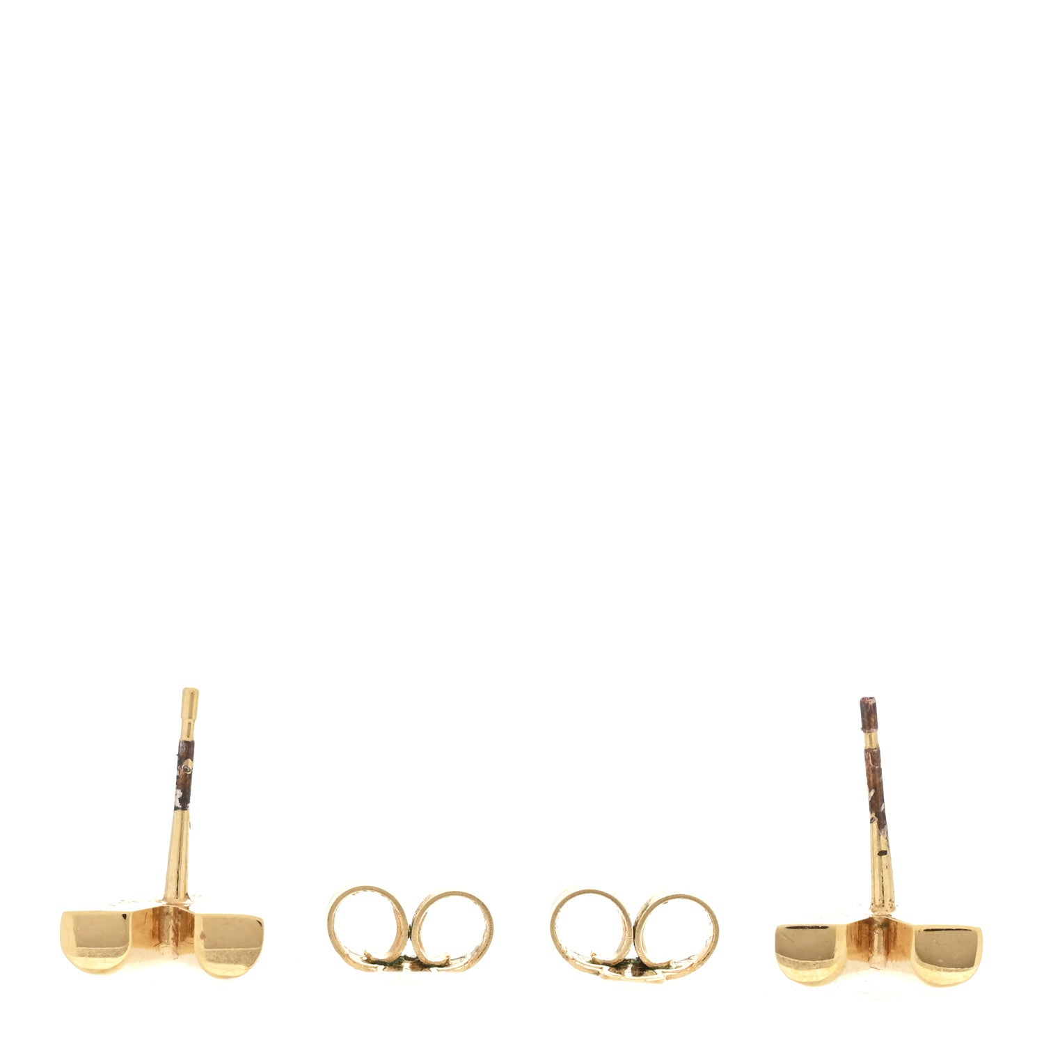 Brass Essential V Stud Earrings Gold