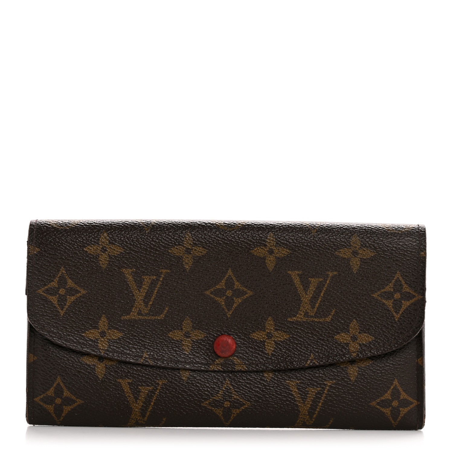 Damier Ebene Emilie Wallet Red