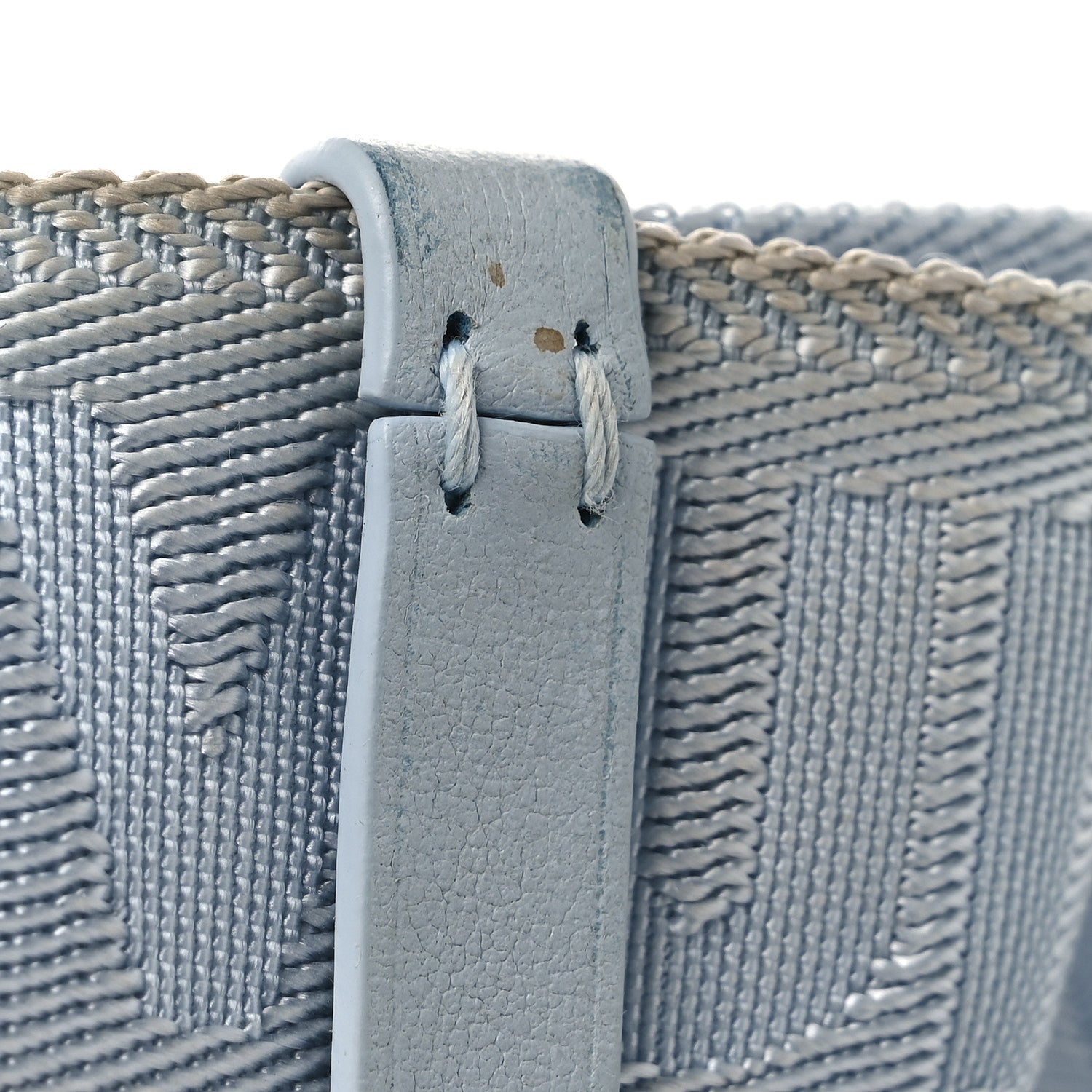 Calfskin Bubblegram Wallet On Strap Ice Blue