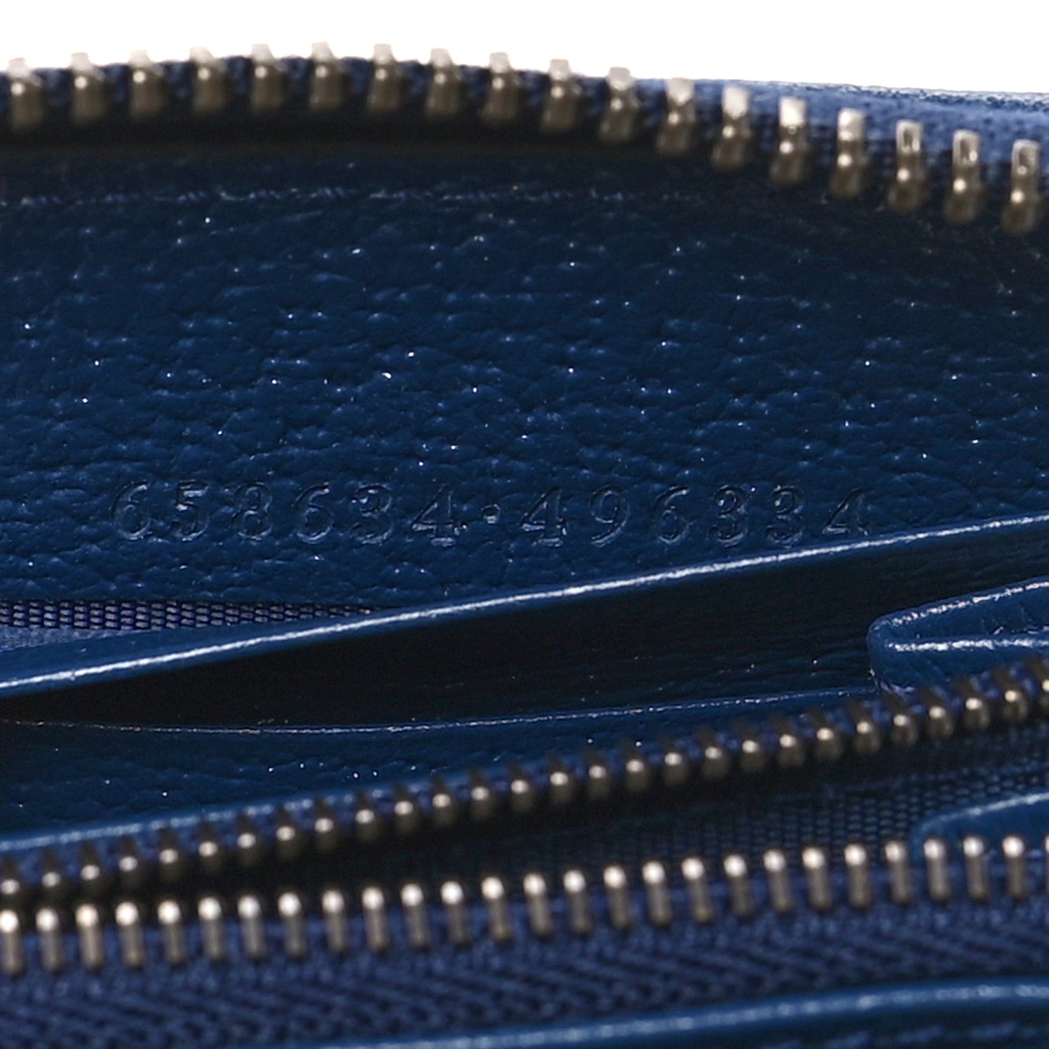 Wonka Grain Calfskin Diana Zip Around Continental Wallet Navy
