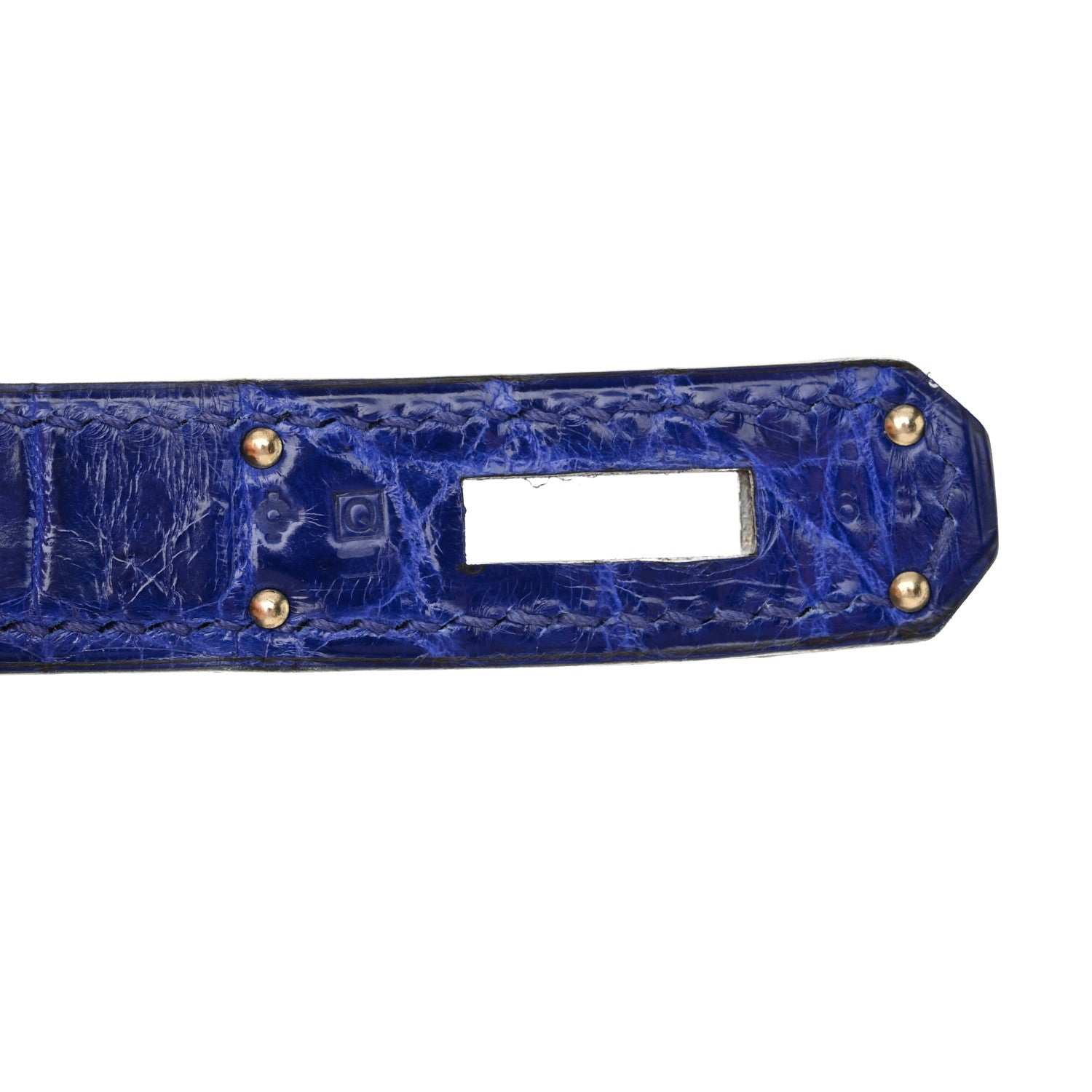 Shiny Niloticus Crocodile Kelly Sellier 28 Bleu Electrique