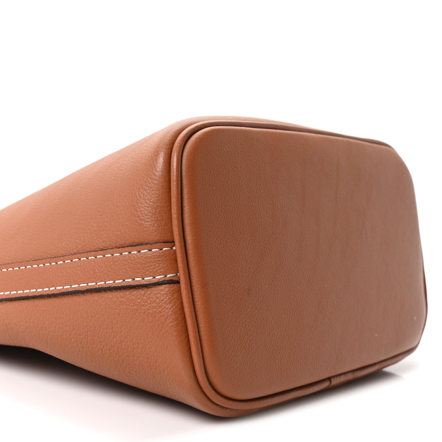 Calfskin Lock and Walk Bucket Cognac