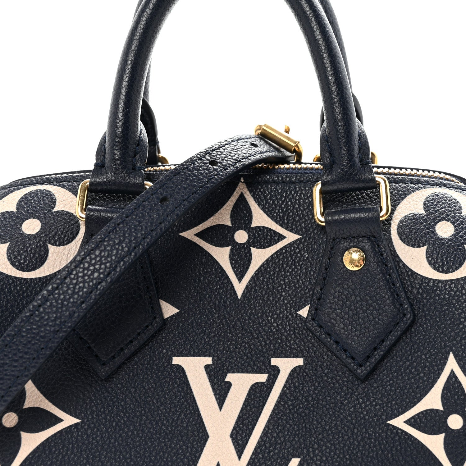 Empreinte Monogram Giant Speedy Bandouliere 20 Navy Creme
