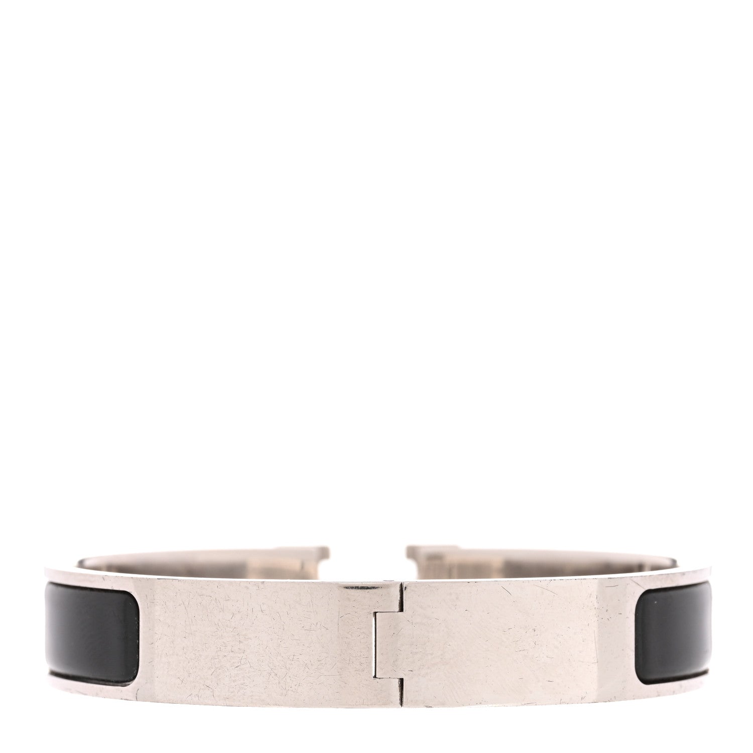 Enamel Narrow Clic Clac H Bracelet GM Black