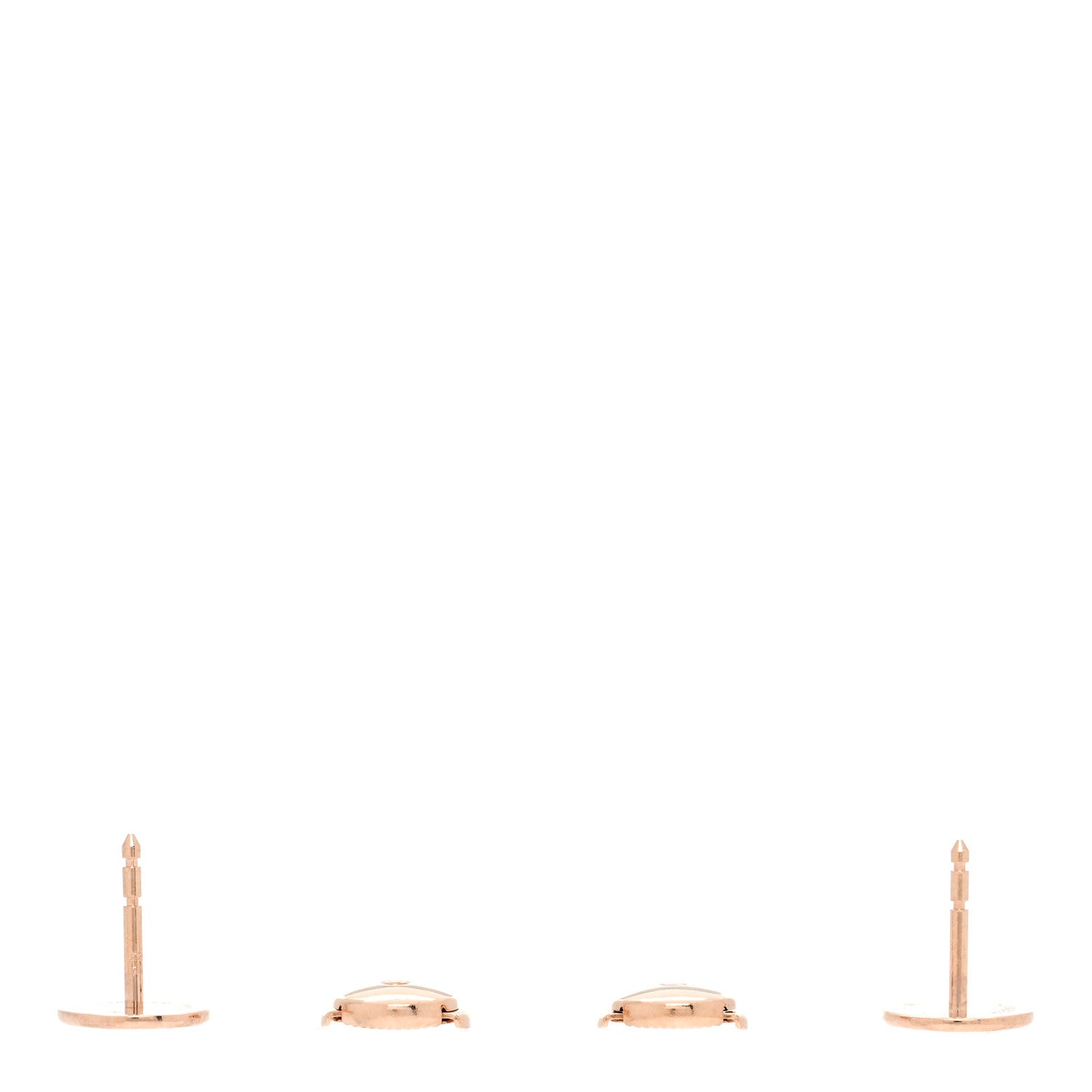 18K Rose Gold TPM Ex-Libris Stud Earrings
