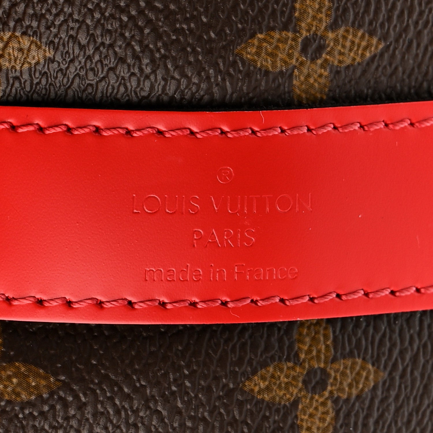 Monogram Macassar Keepall Bandouliere 50 Red