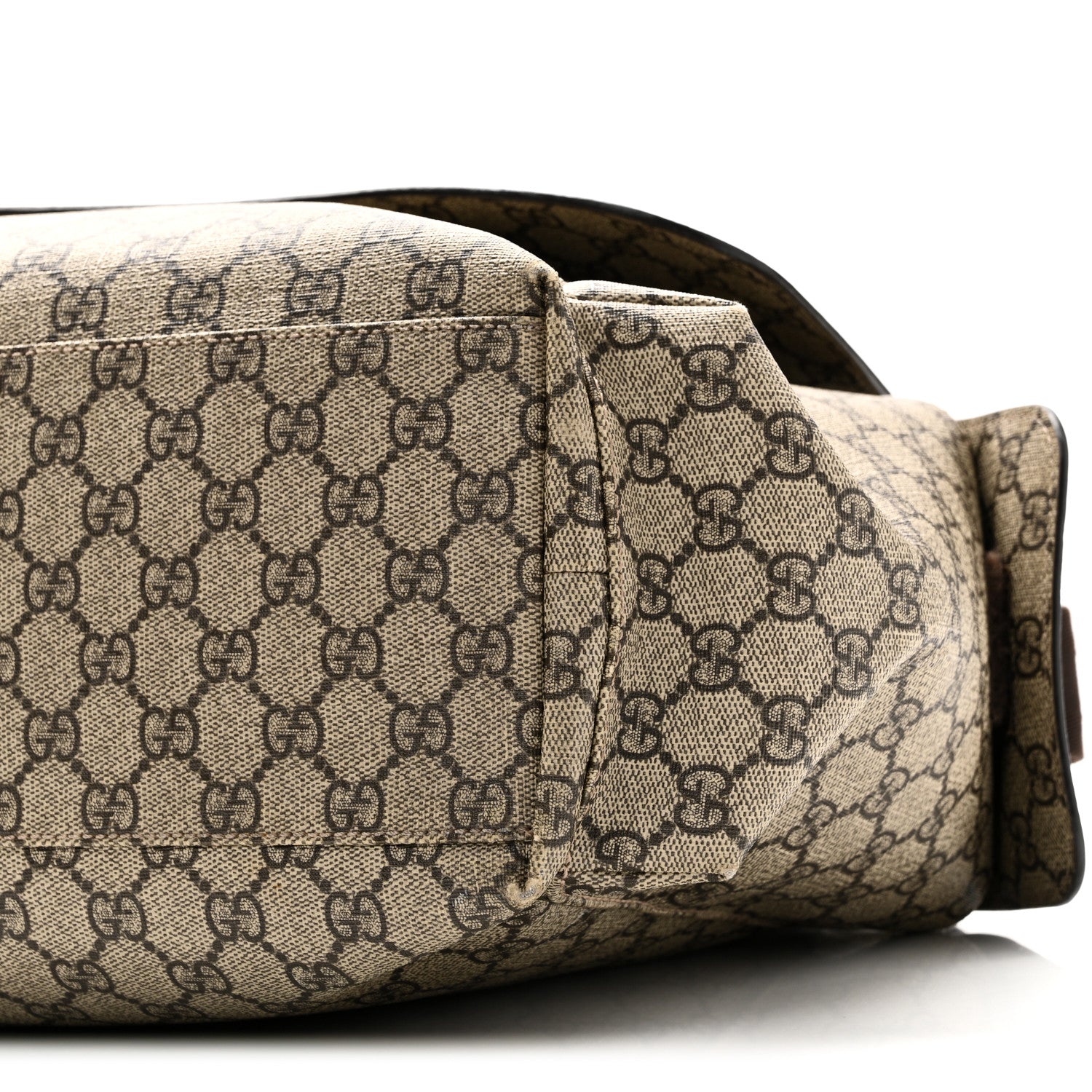 GG Plus Monogram Messenger Diaper Bag Dark Brown