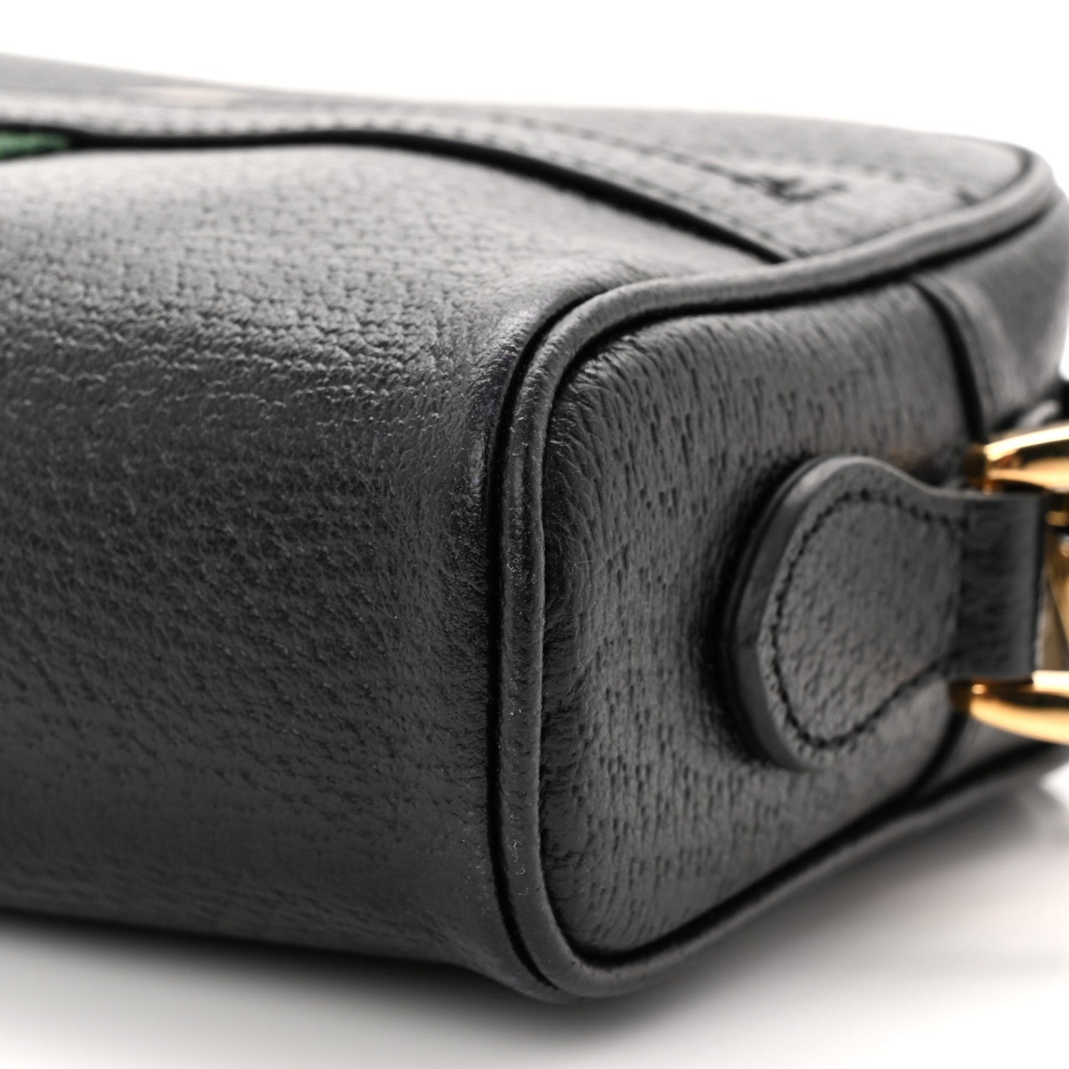 Calfskin Web Mini Ophidia Shoulder Bag Black