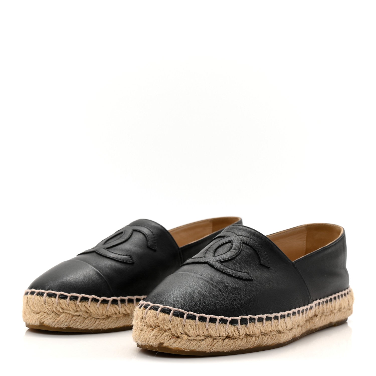 Lambskin CC Espadrilles 36 Black