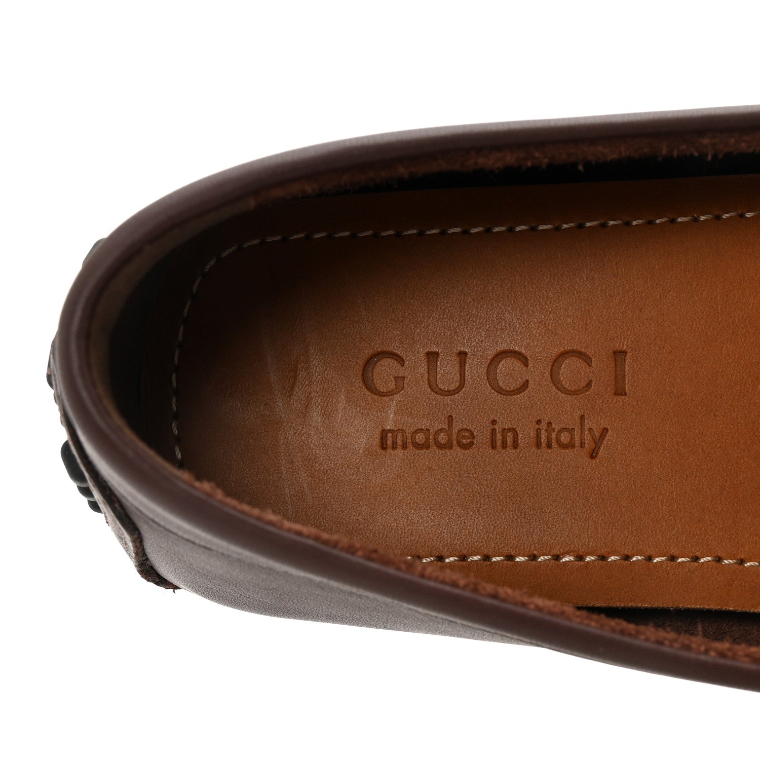 Soft Clove Calfskin Web Mens Horsebit Driver Loafers 7.5 Cocoa