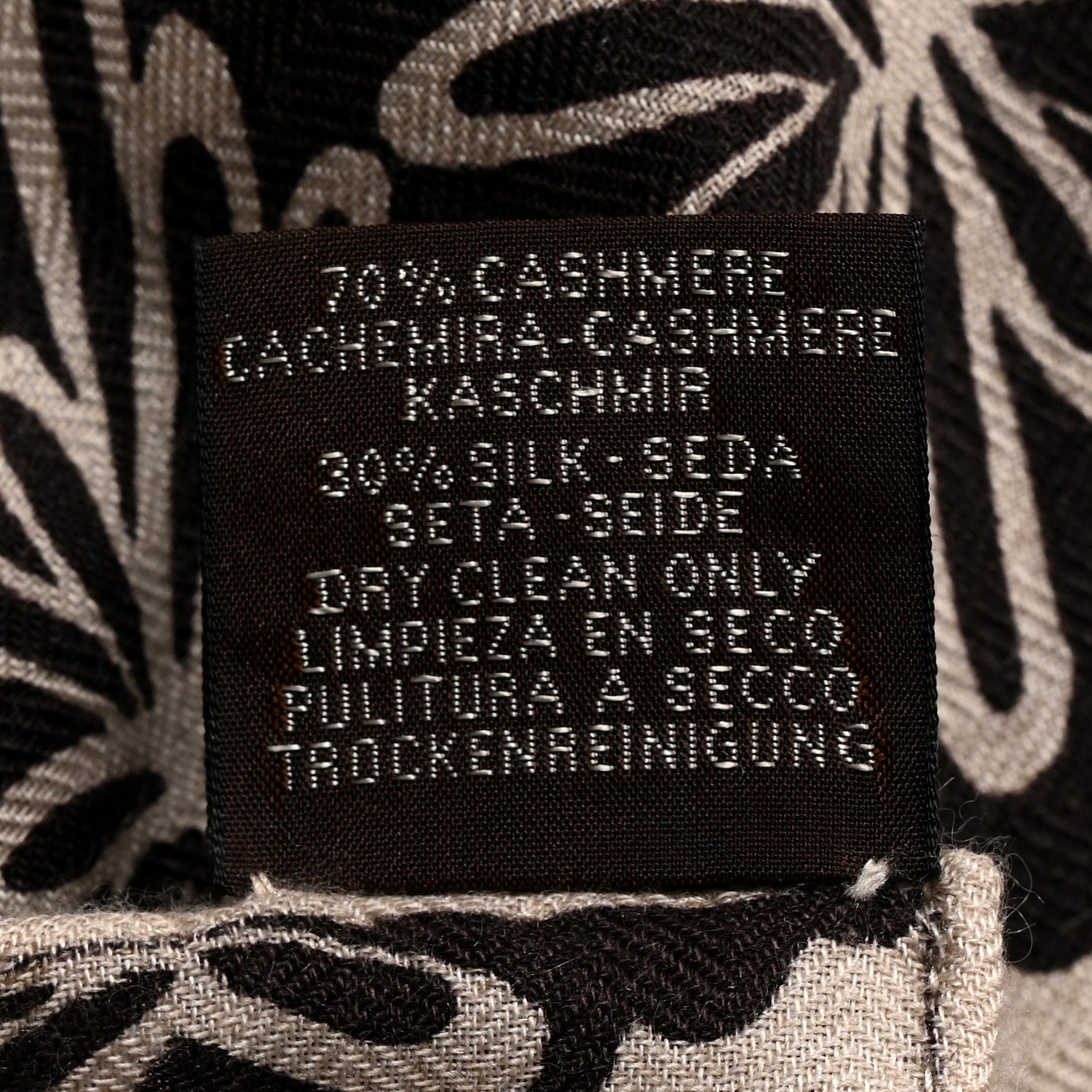 Cashmere Silk The Three Graces Shawl 140 Naturel Brun