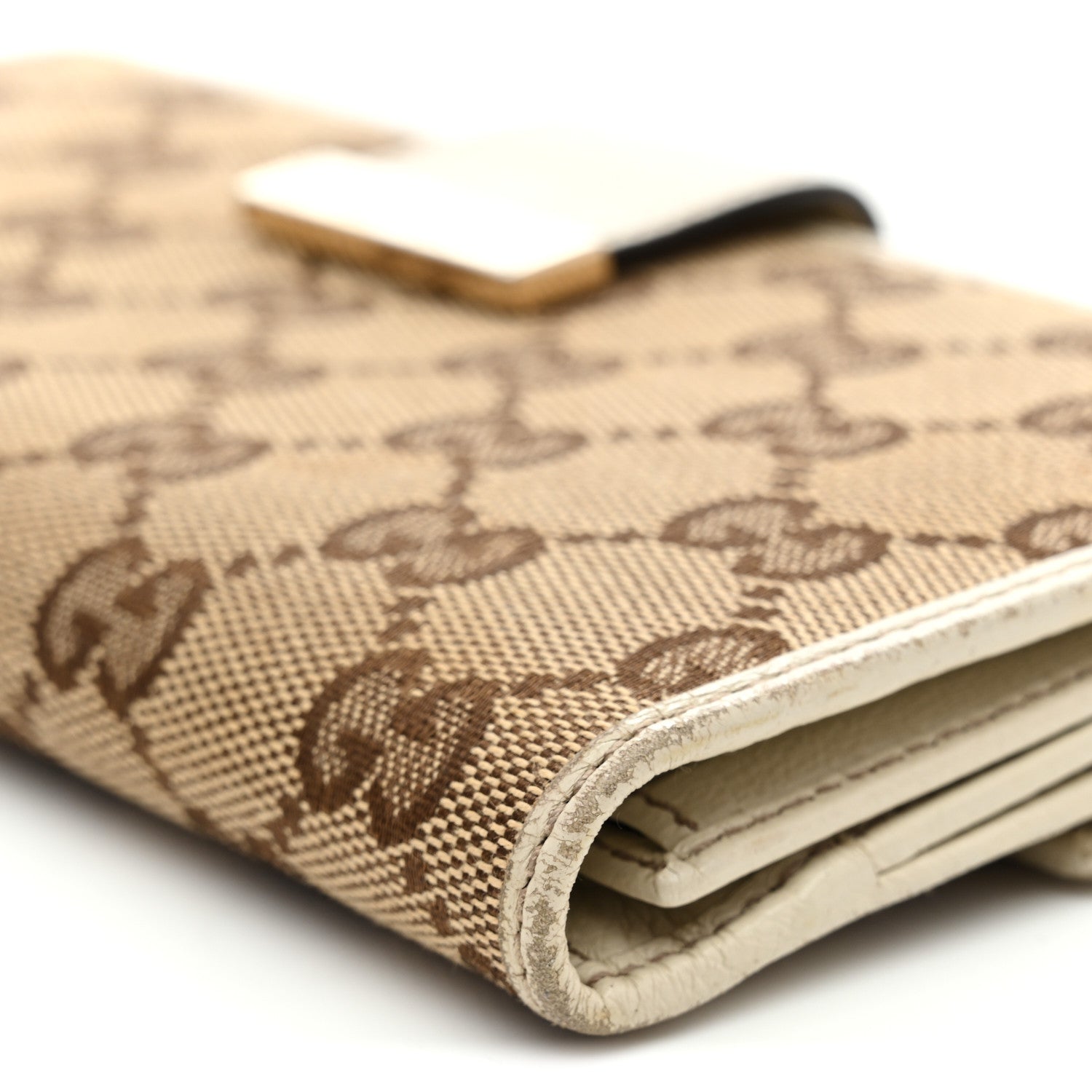 Monogram Icon Bar Continental Flap Wallet Off White